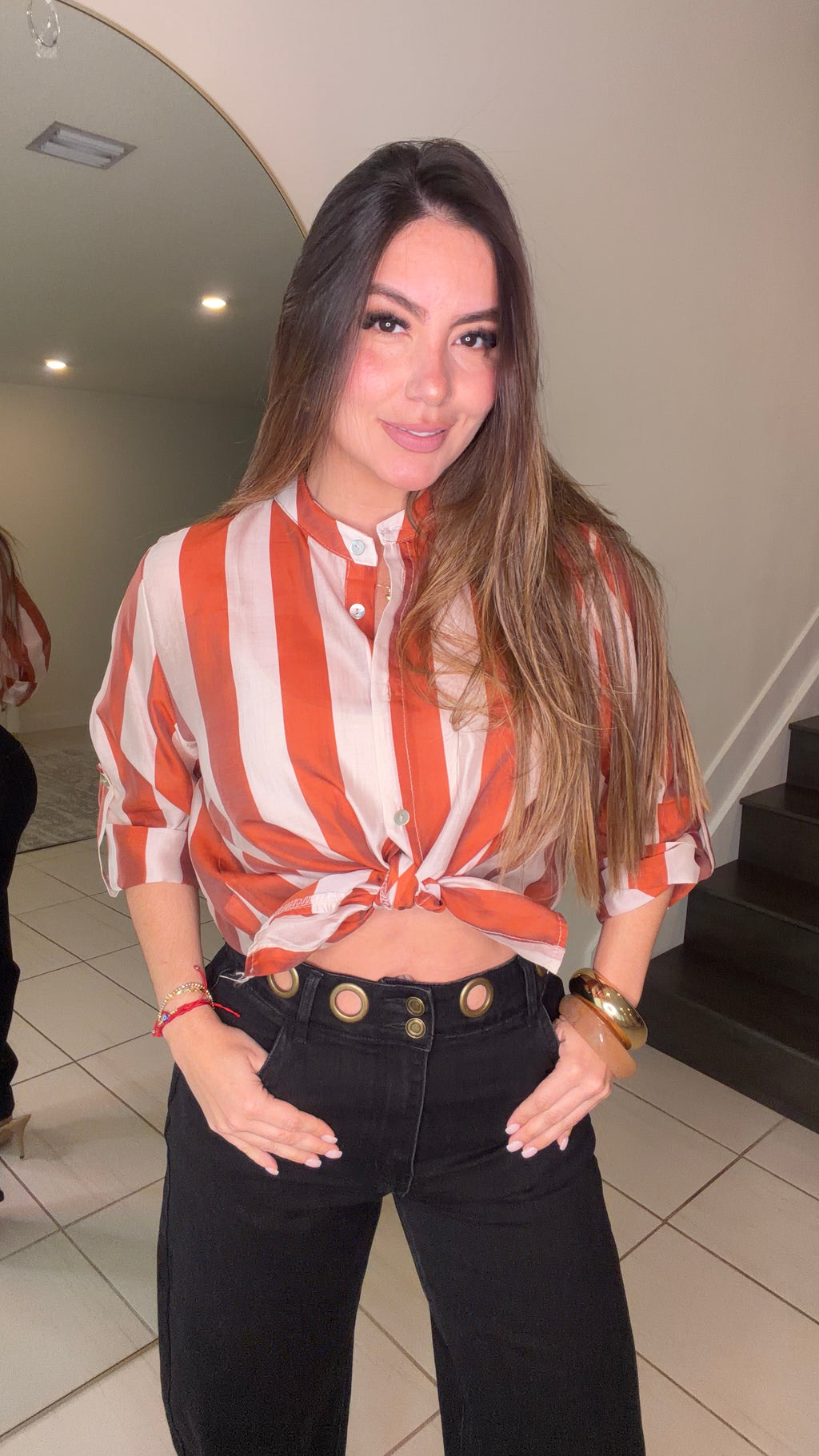 Siena Stripes Terracotta Shirt