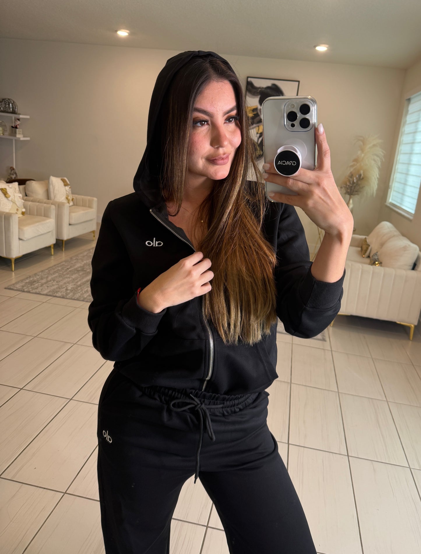 Iconic Halo Black Pant Set