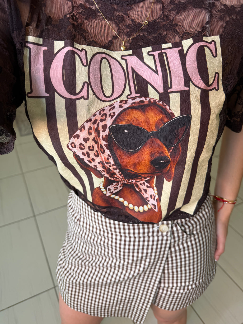 Iconic Puppy Brown Tshirt