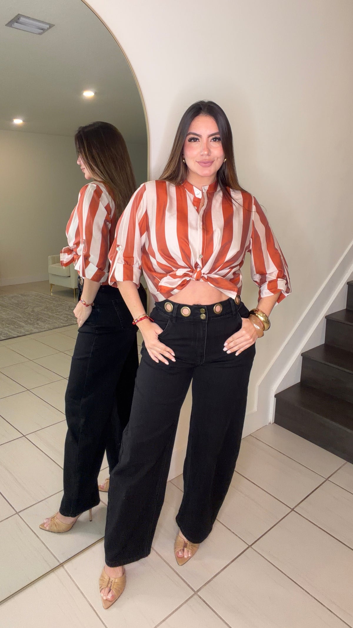Siena Stripes Terracotta Shirt