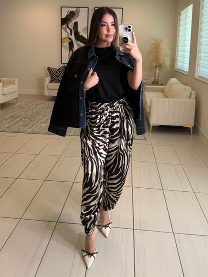 Instinct Zebra Print Balloon Pants