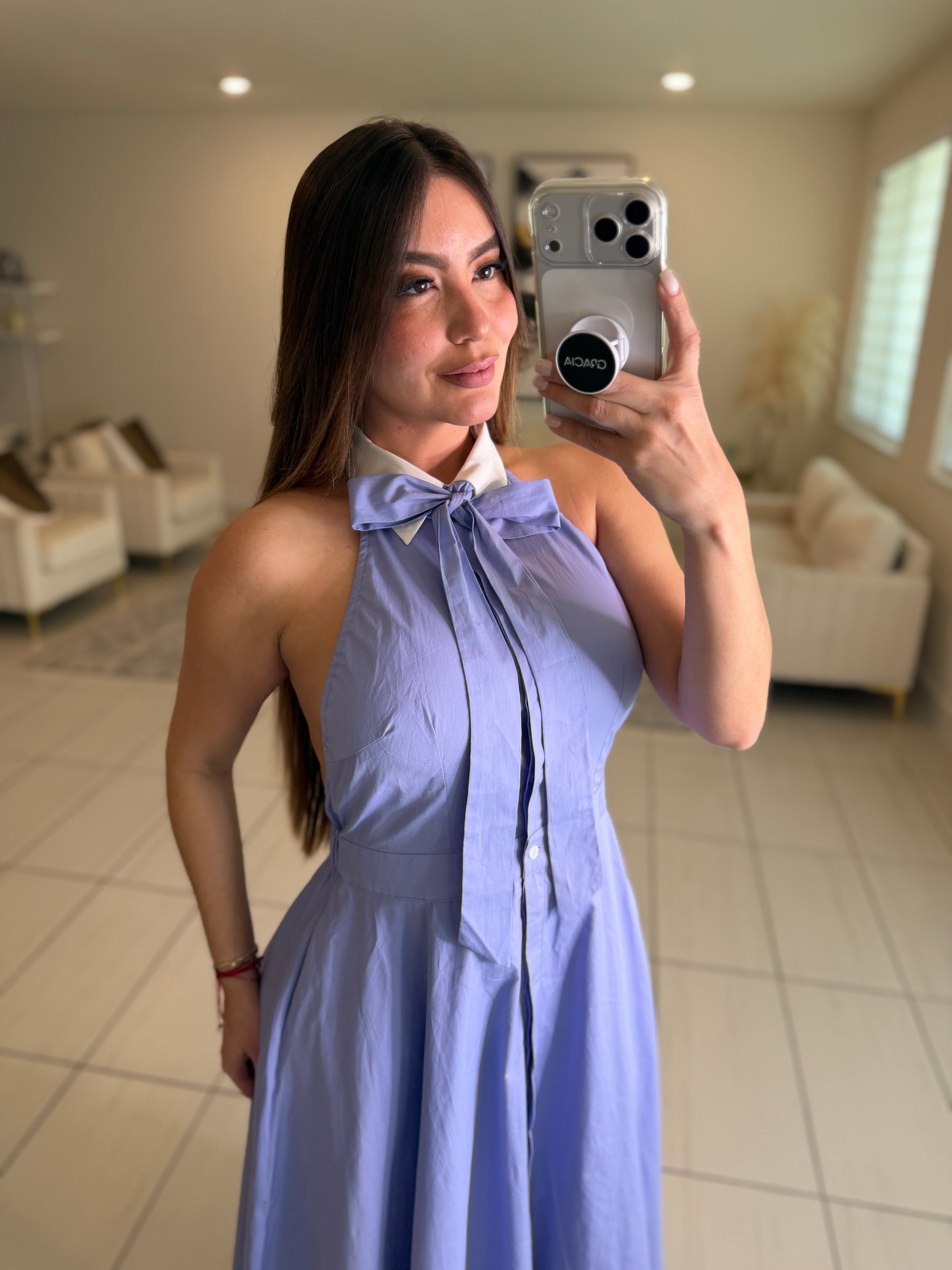 Spring Serene Blue Dress