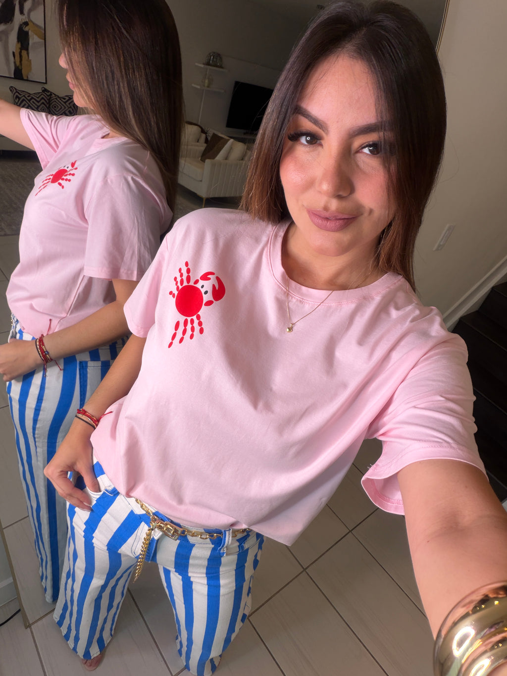 French Coast Crab Pink Tshirt