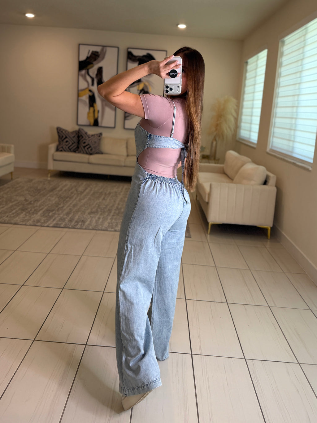 Divine Mirage Light Denim Jumpsuit