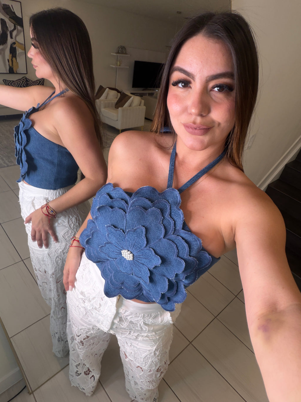 Eternal Grace Denim Top