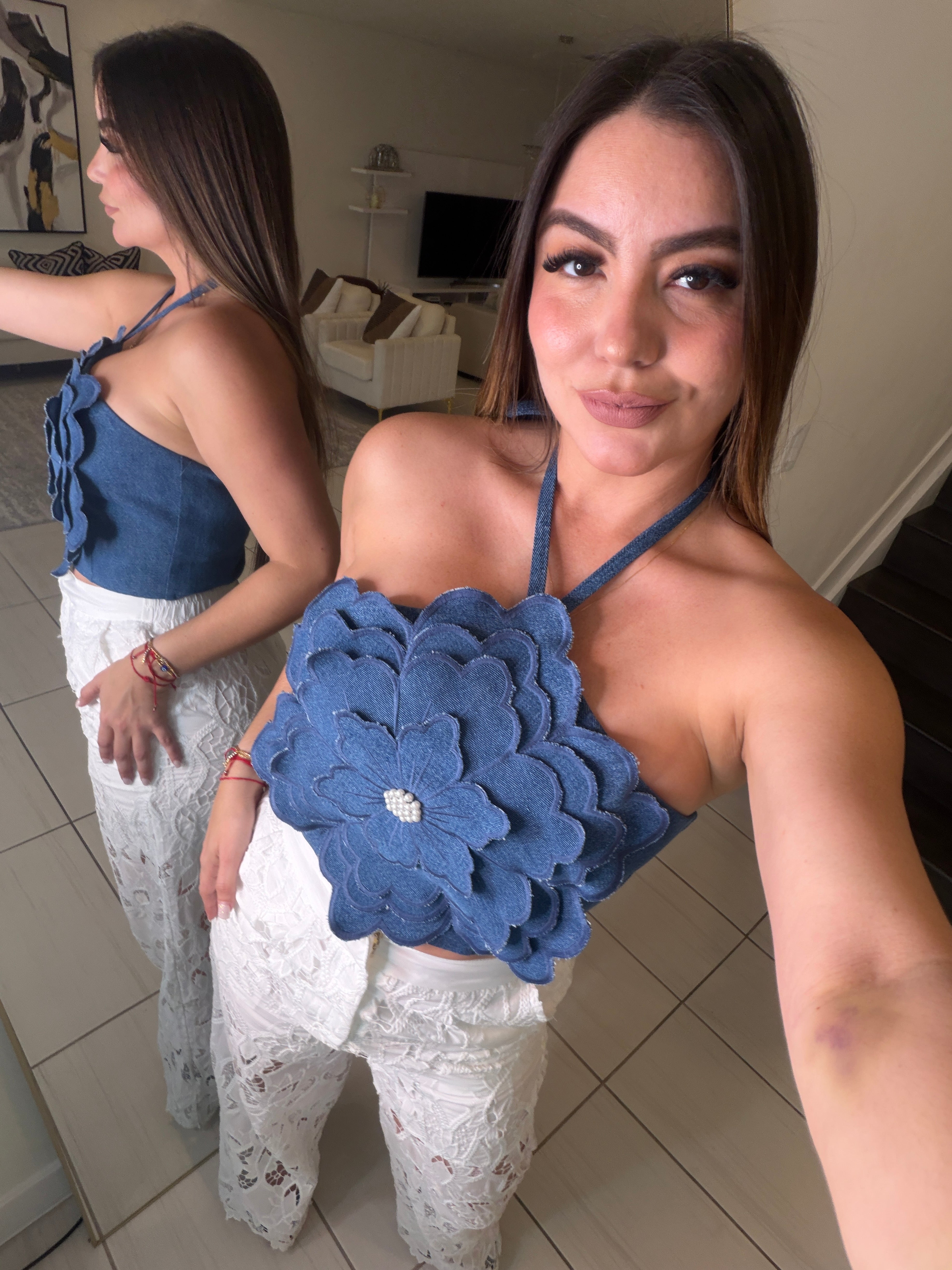 Eternal Grace Denim Top
