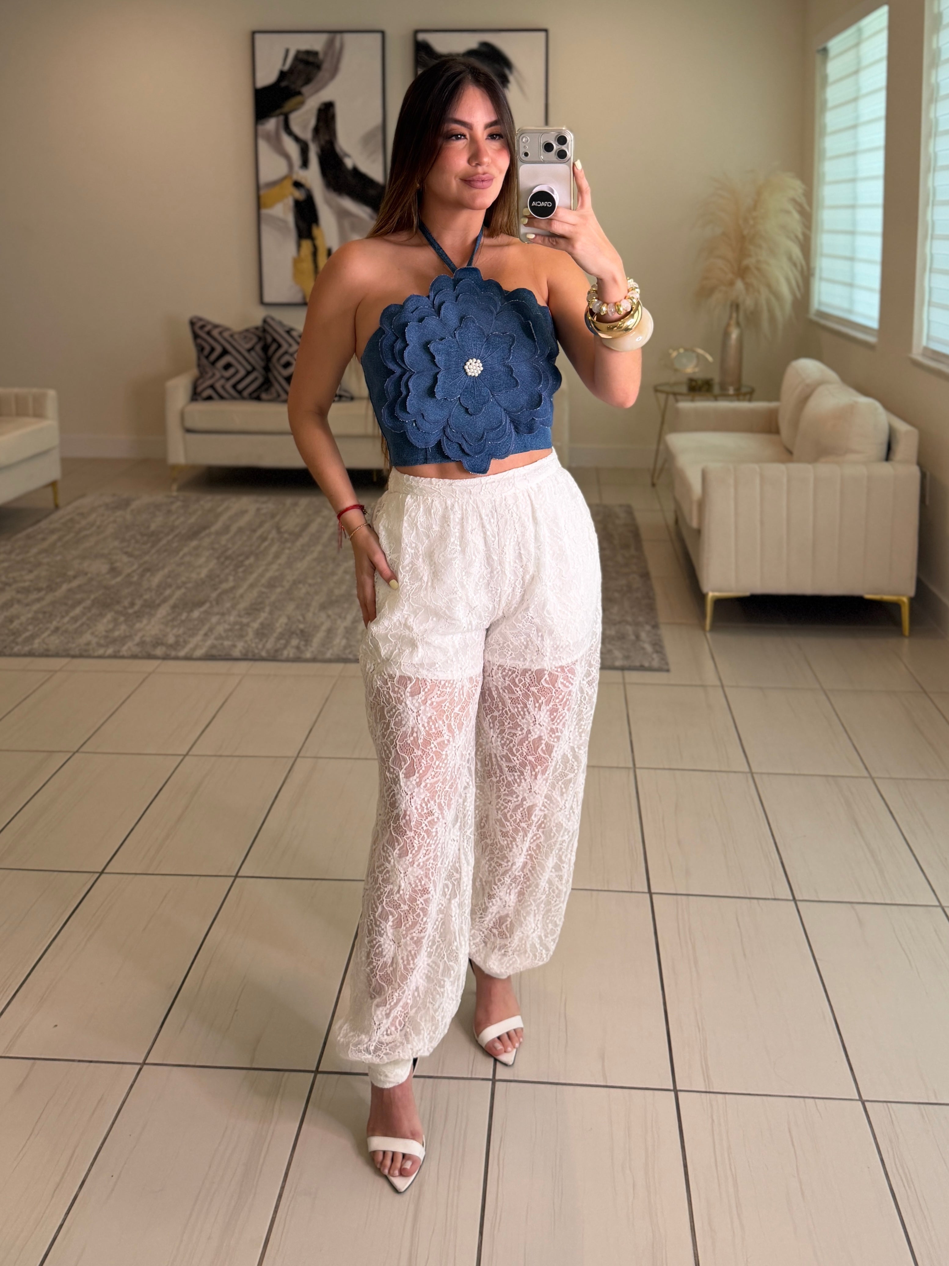 Eternal Grace Denim CropTop