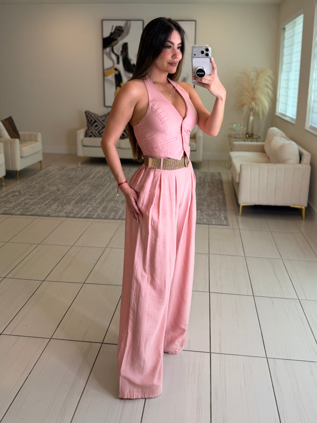 Sunkissed Soft Pink Pant Set