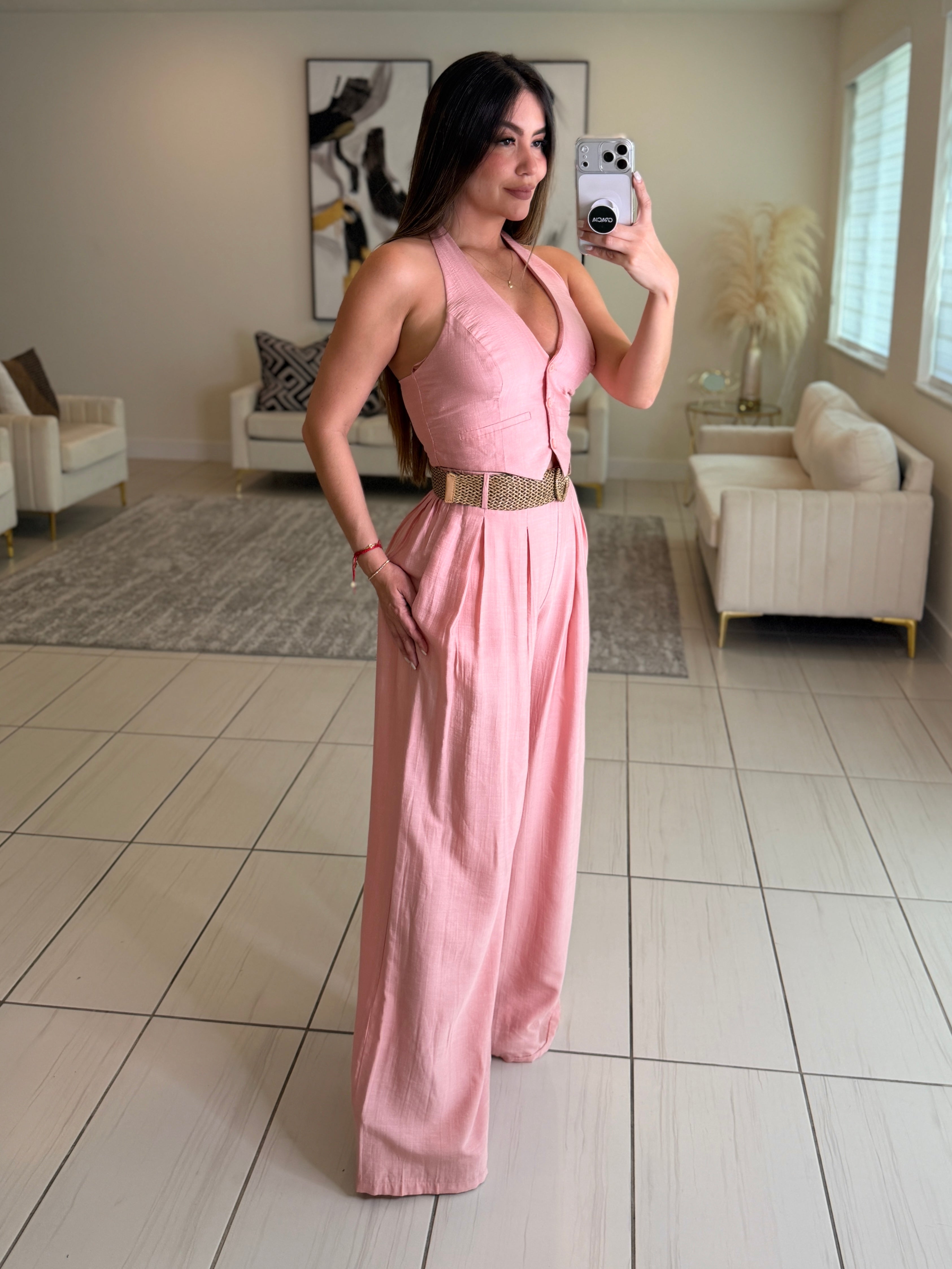 Sunkissed Soft Pink Pant Set