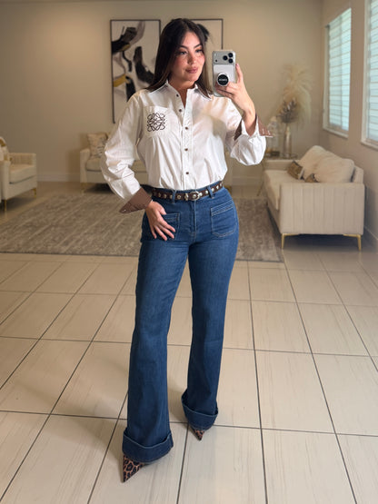 Modern Structure Denim Pants