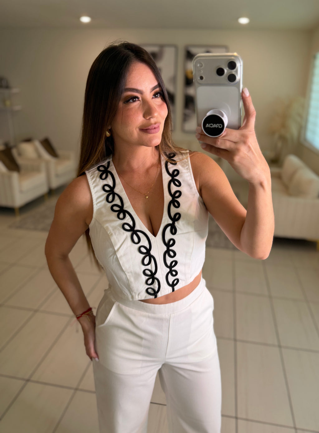 Monarch Edit White Pant Set
