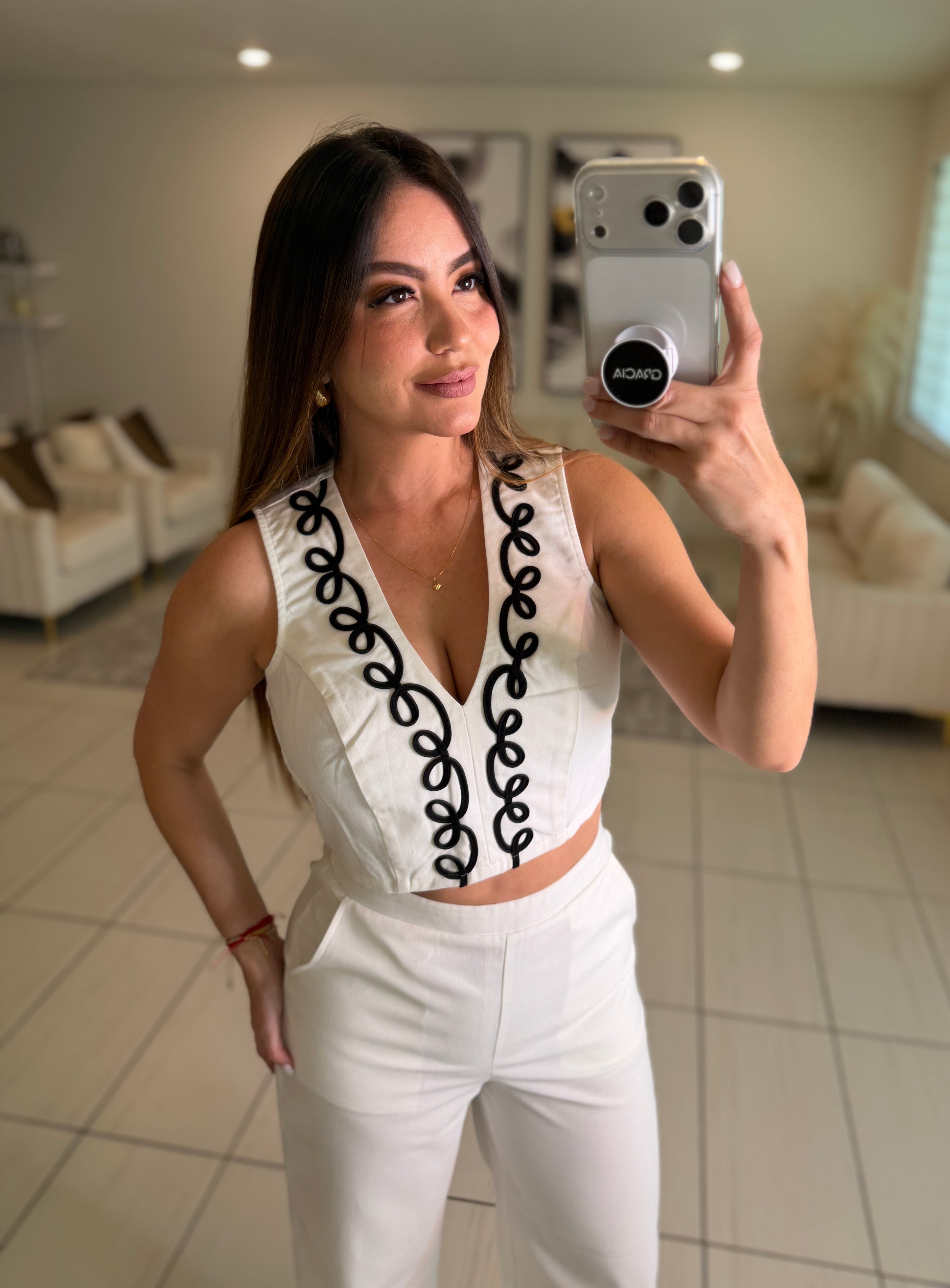 Monarch Edit White Pant Set