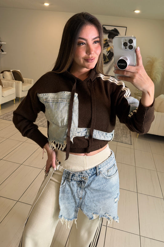 Elite Standard Knit Brown Sweater