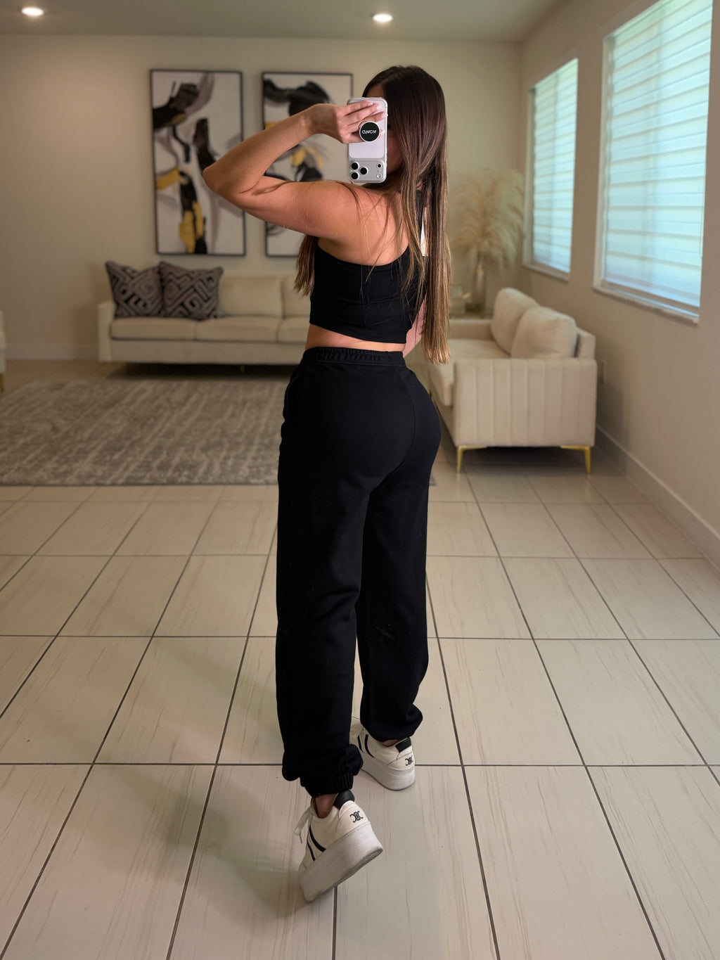 Iconic Halo Black Jogger Pant Set