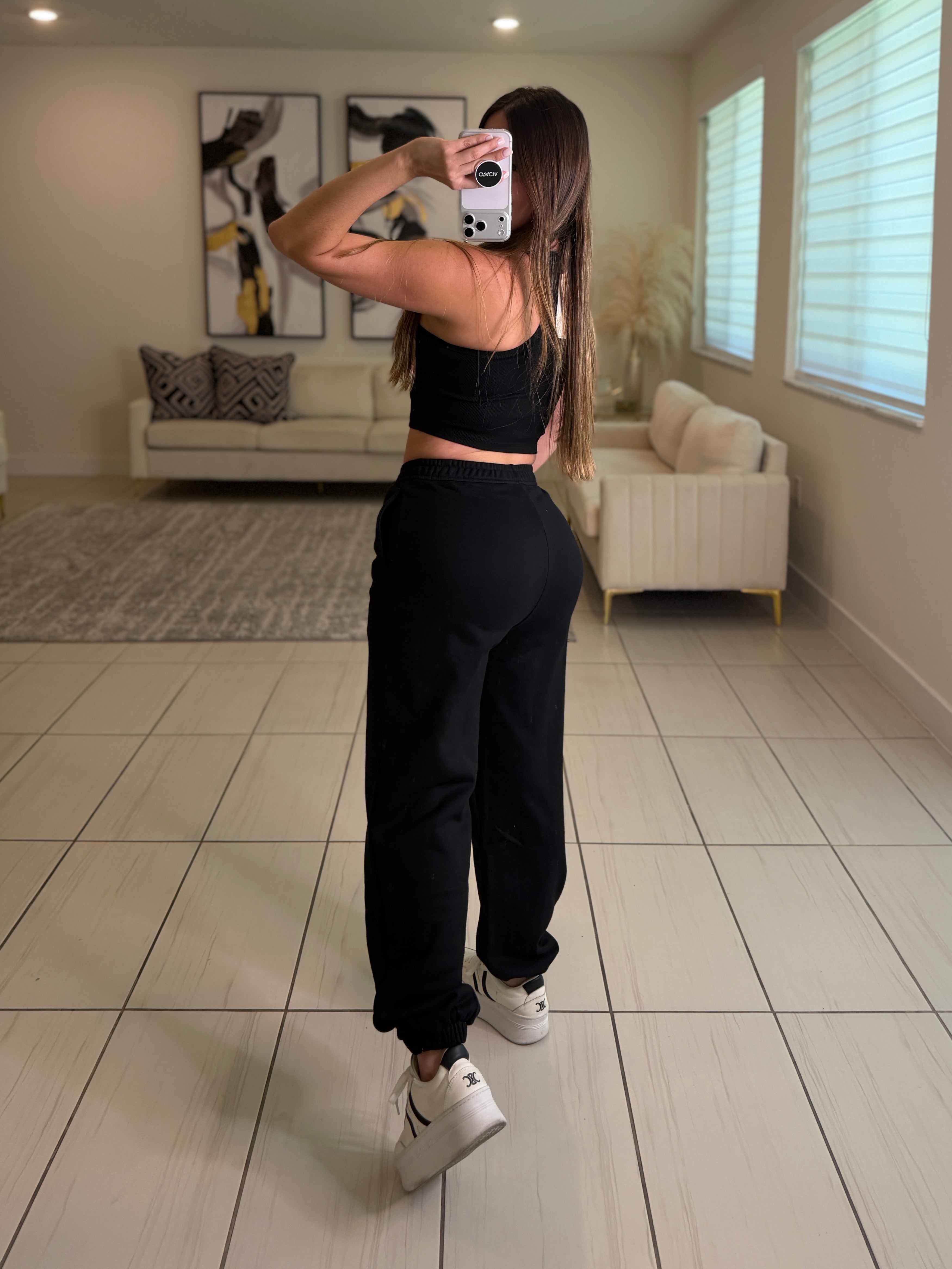 Iconic Halo Black Jogger Pant Set