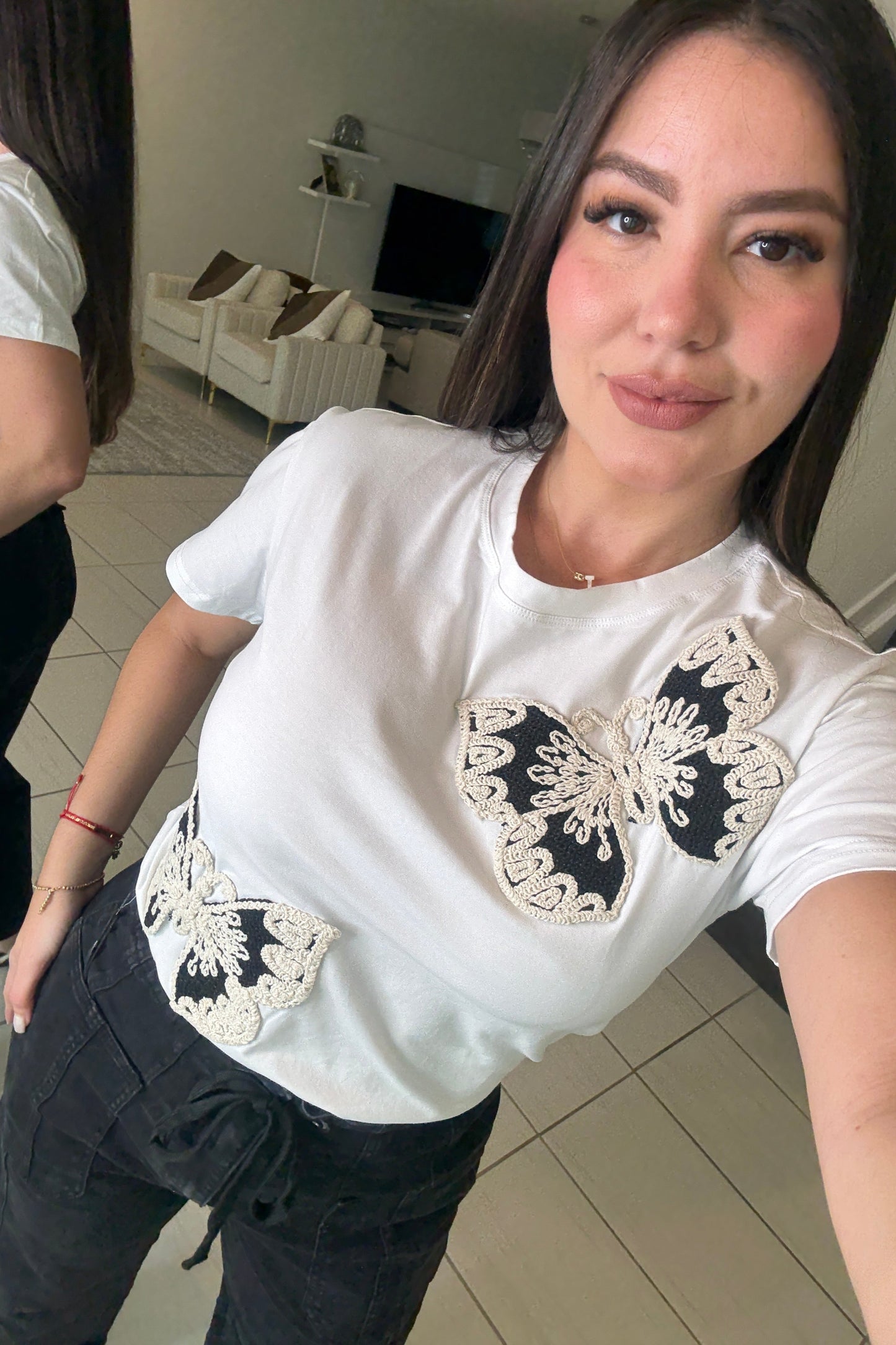 Dreamy Butterflies White Top