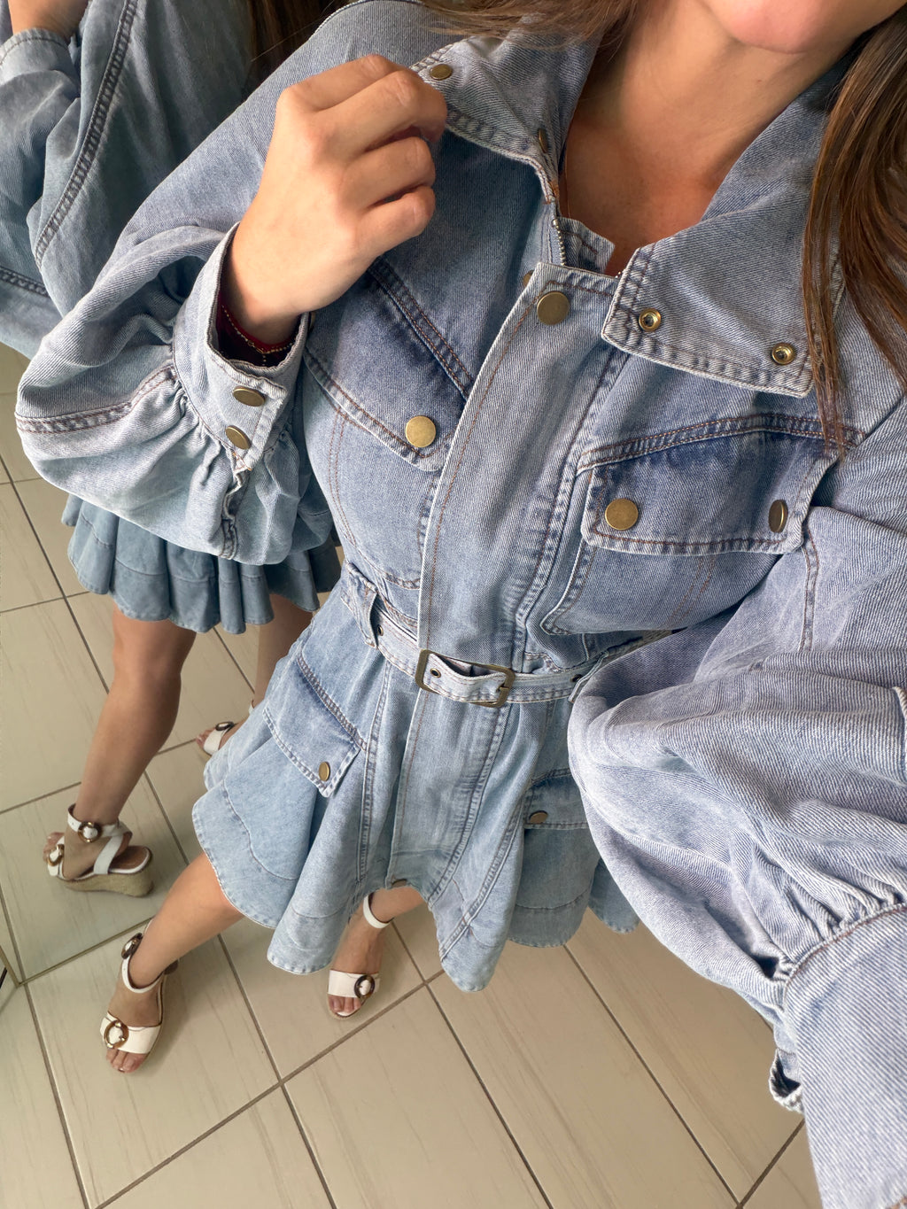 Luna Utility Denim Dress