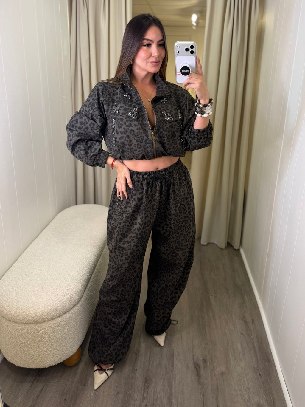 Dark Diva Leopard Print Pant Set