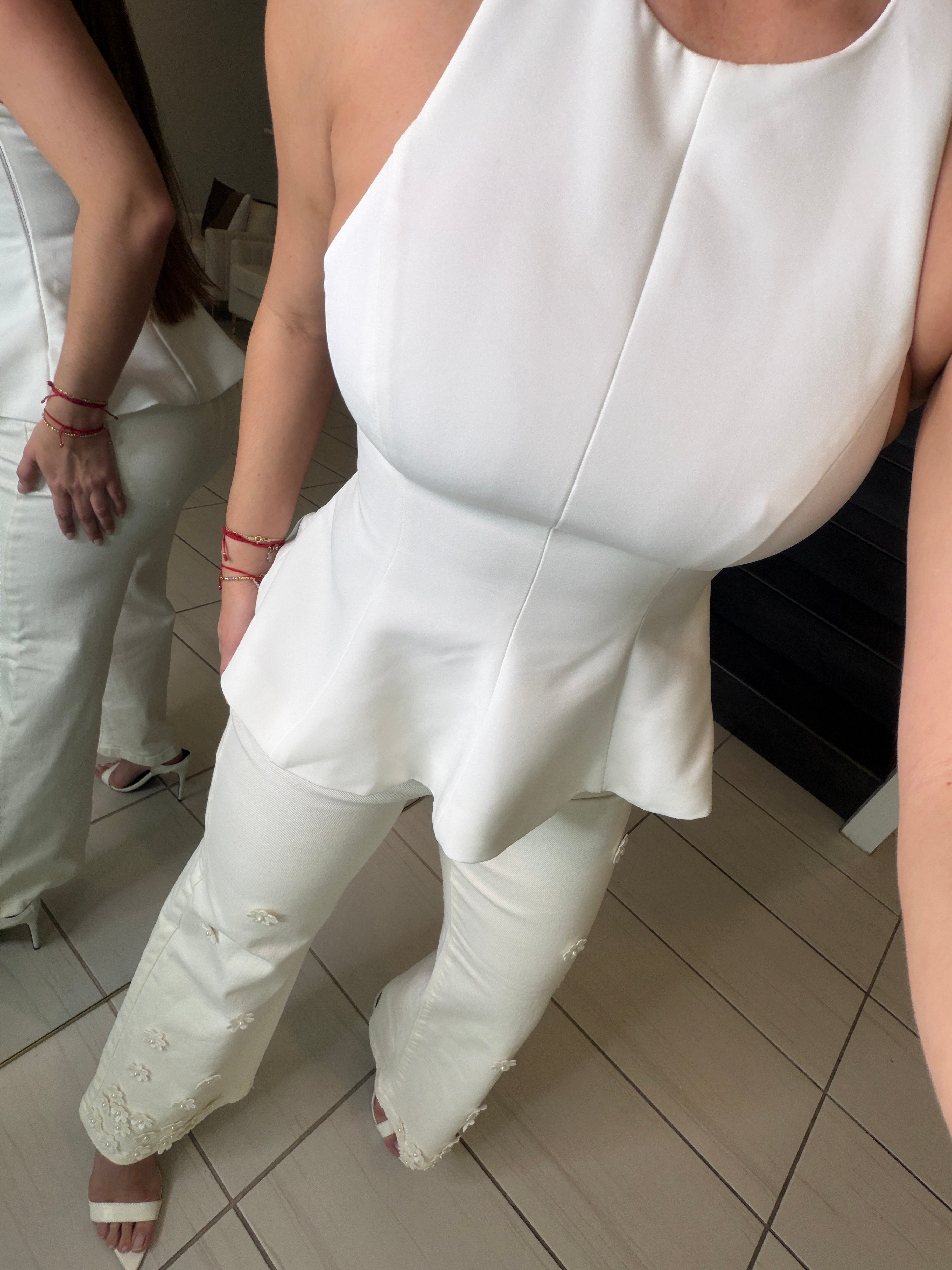 Muse Peplum White Top