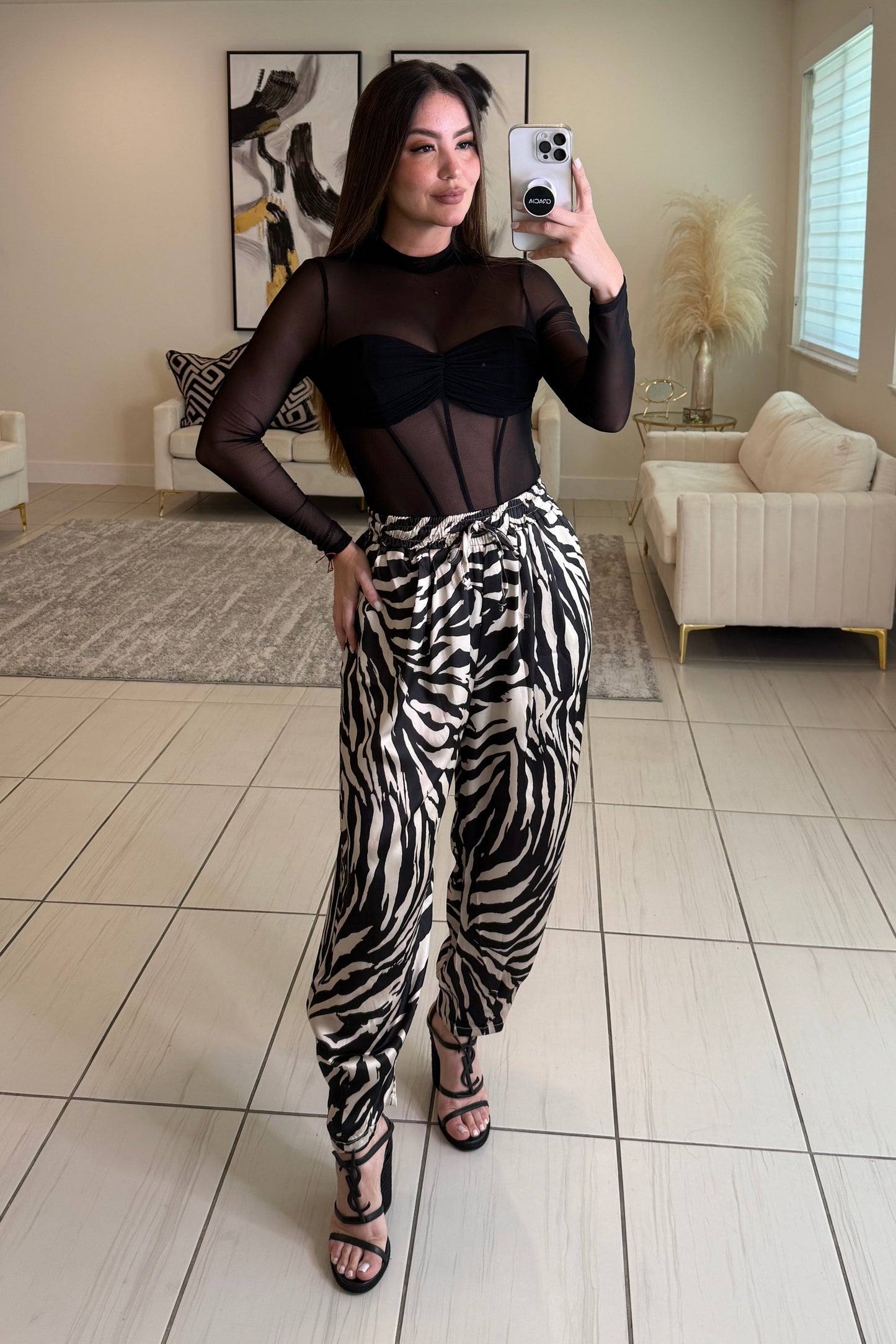 Instinct Zebra Print Balloon Pants