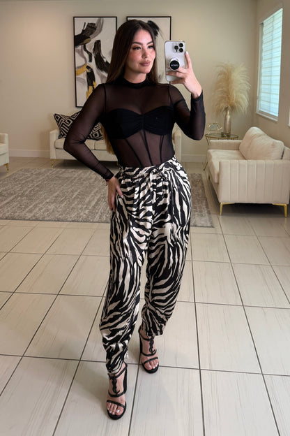 Instinct Zebra Print Balloon Pants