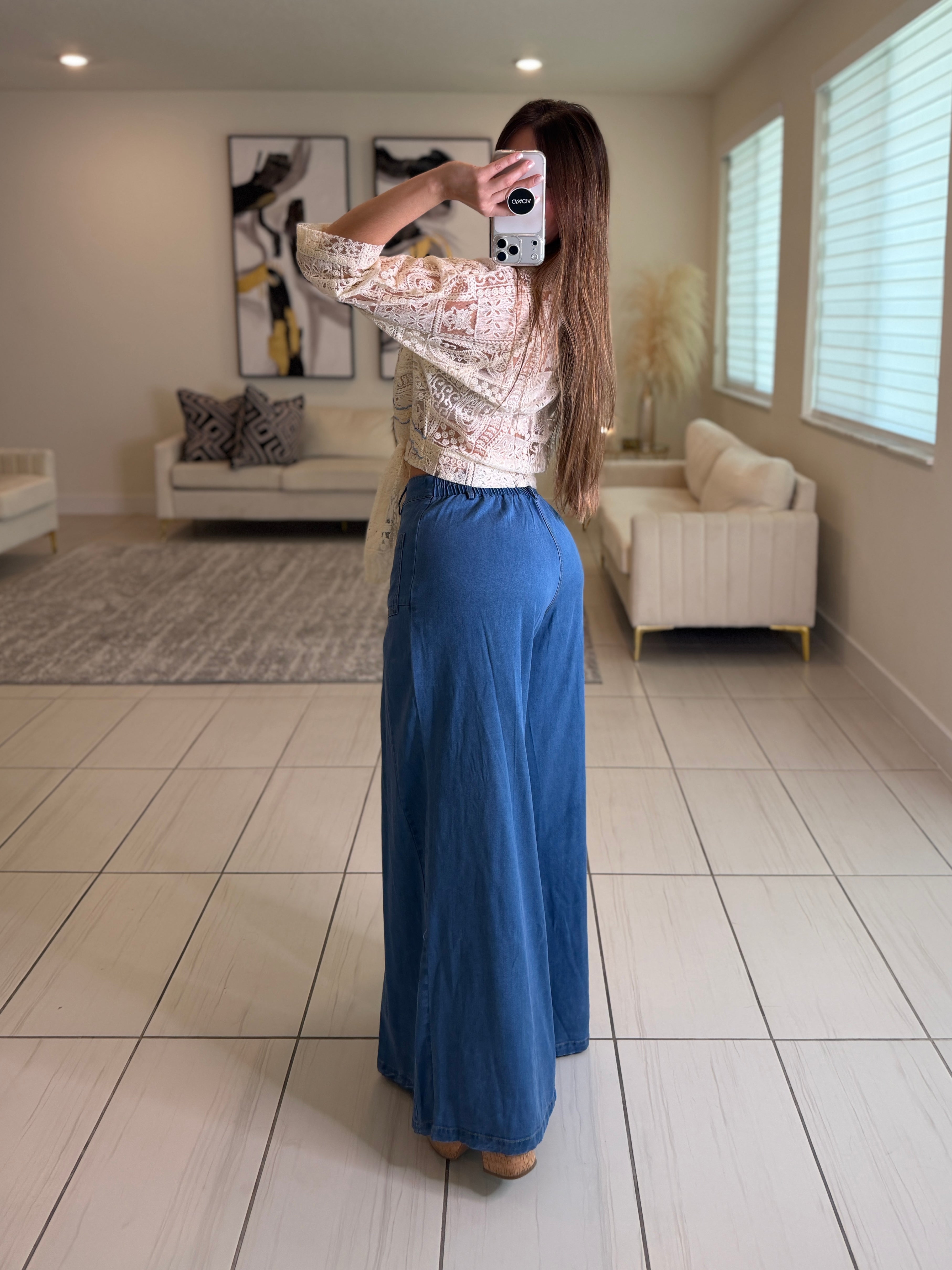 Iconic Flare Soft Denim Pants