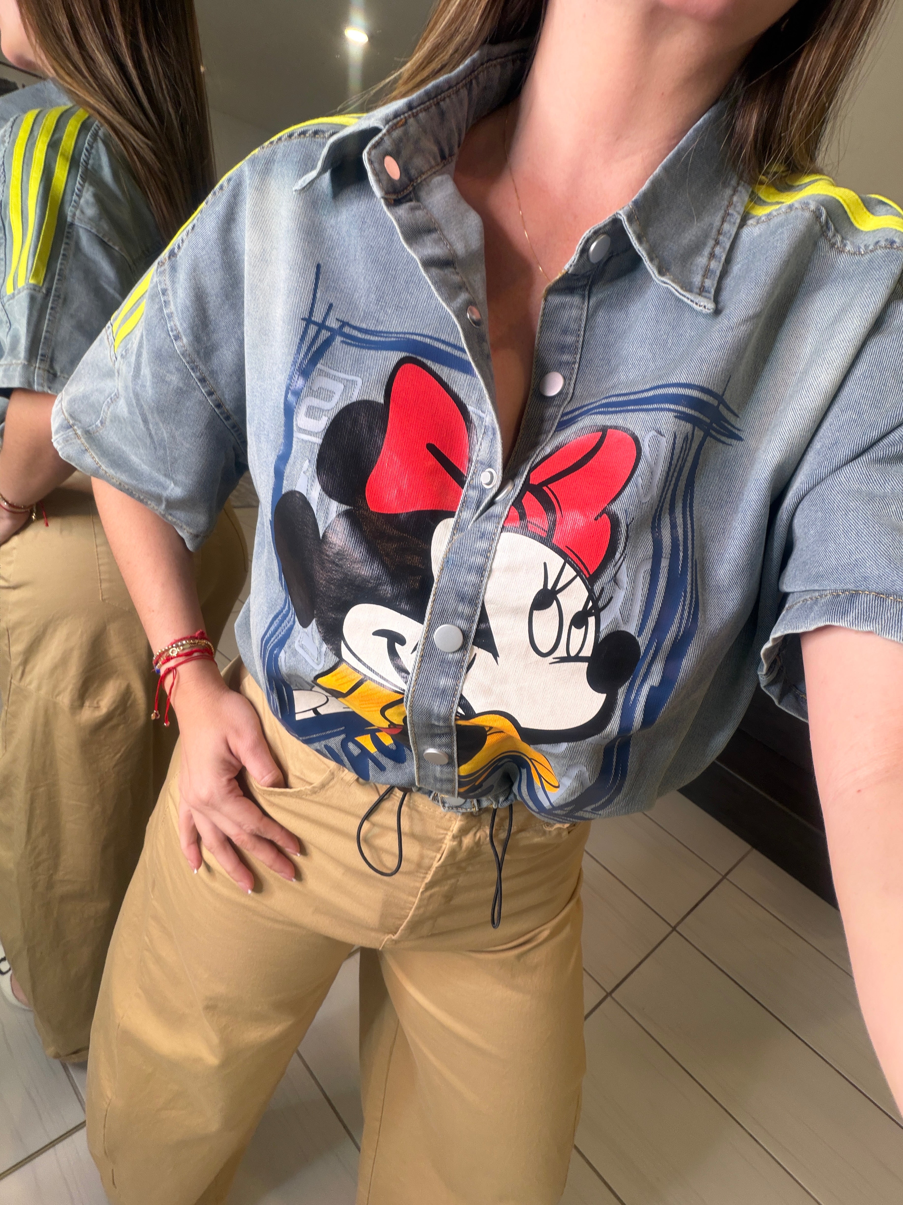 Cartoon Chic Denim Jacket