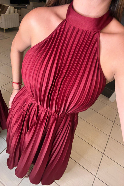 Radiant Red Wine Midi Dress