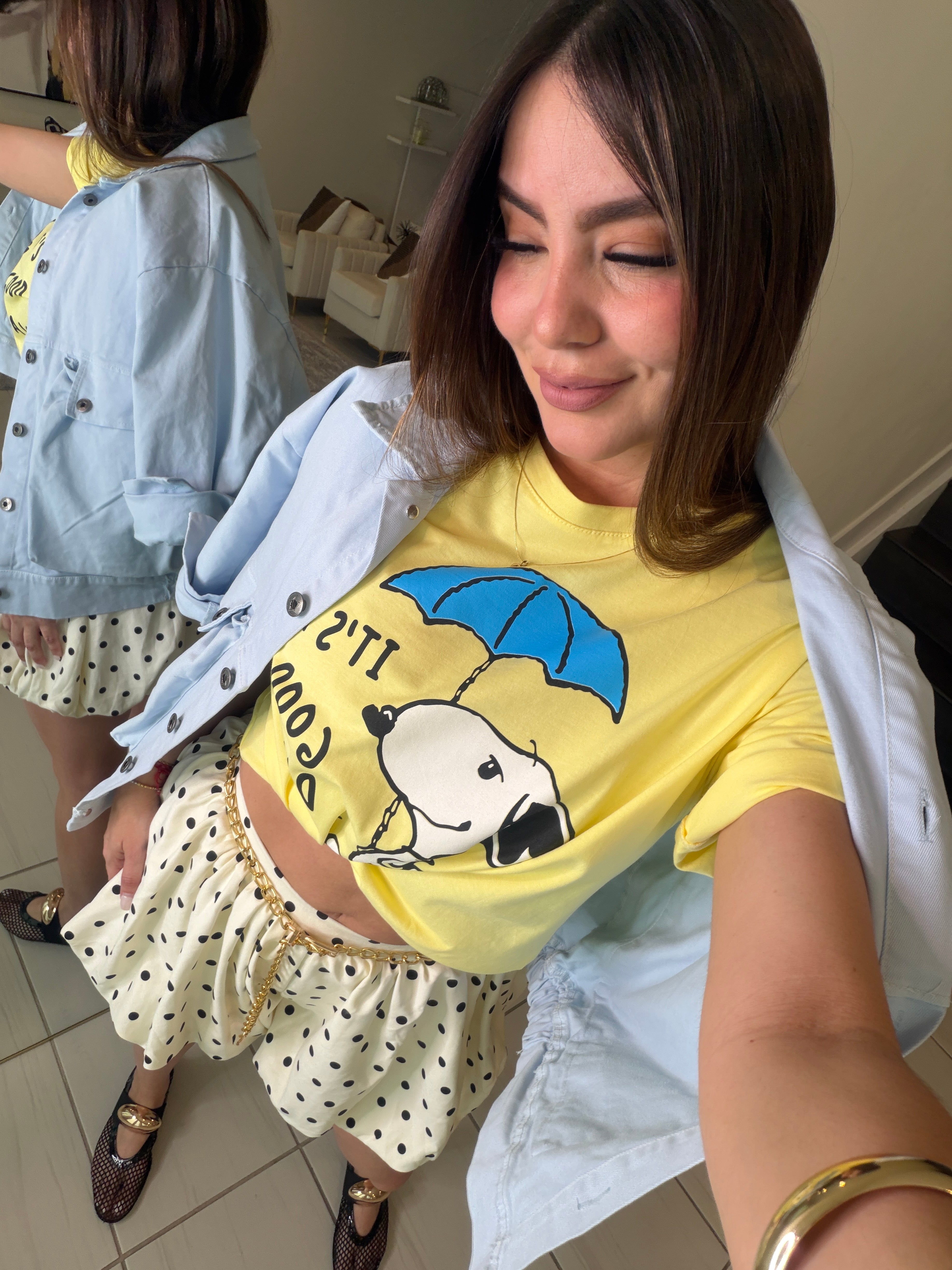 Sweetest Dots Balloon White Shorts