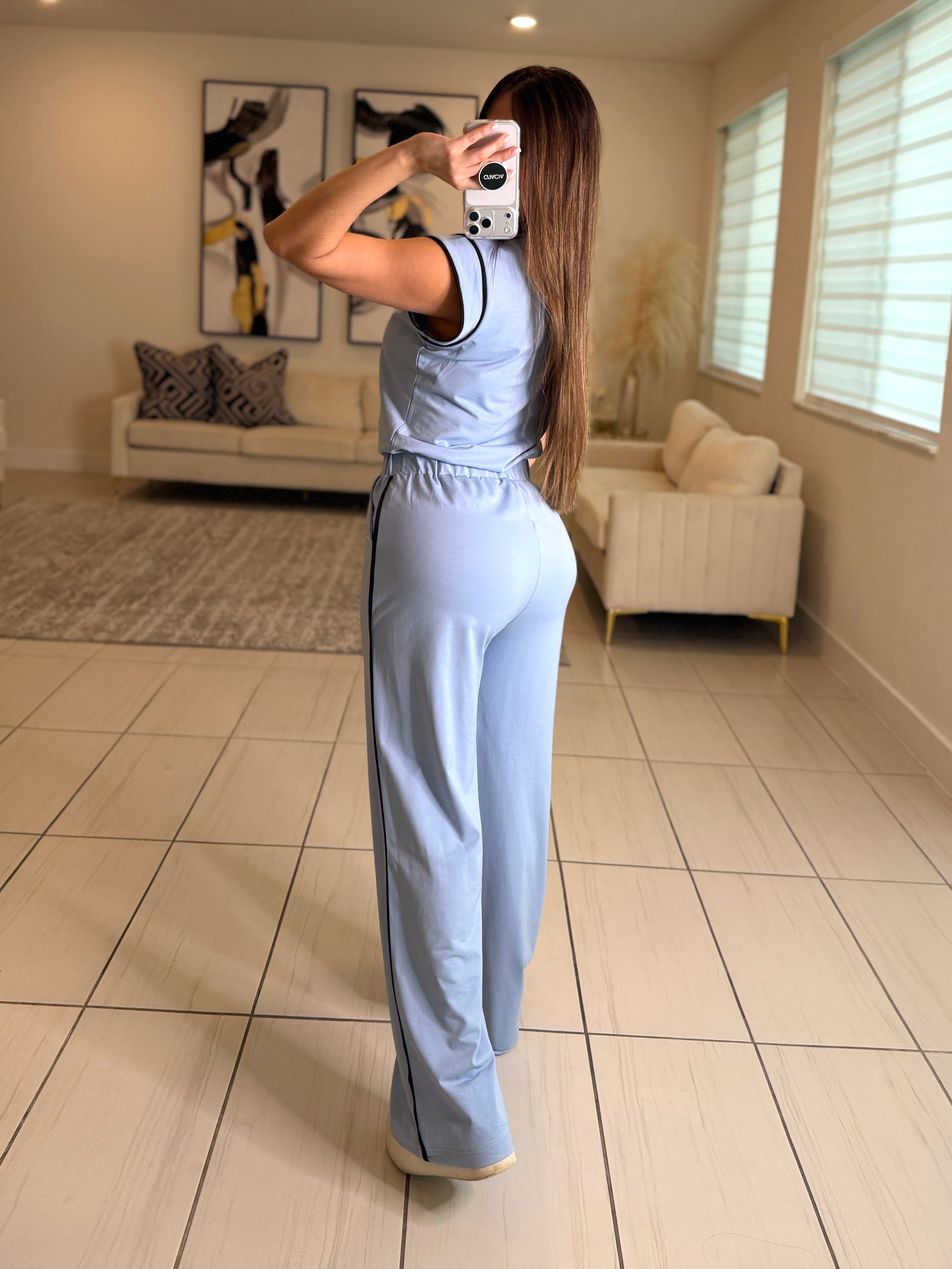 Iconic Muse Light Blue Pant Set