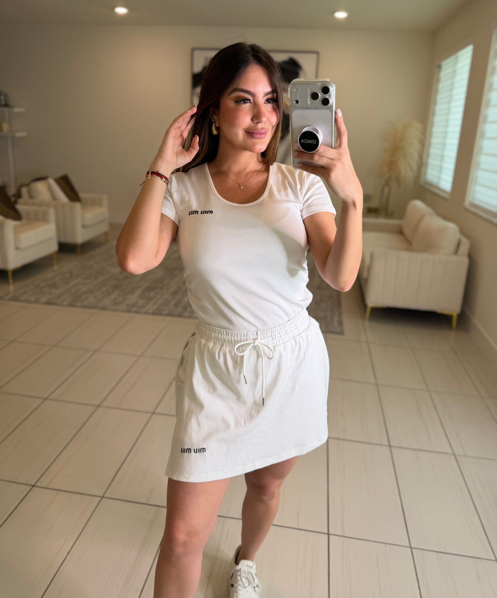 Iconic Tennis White Short Set