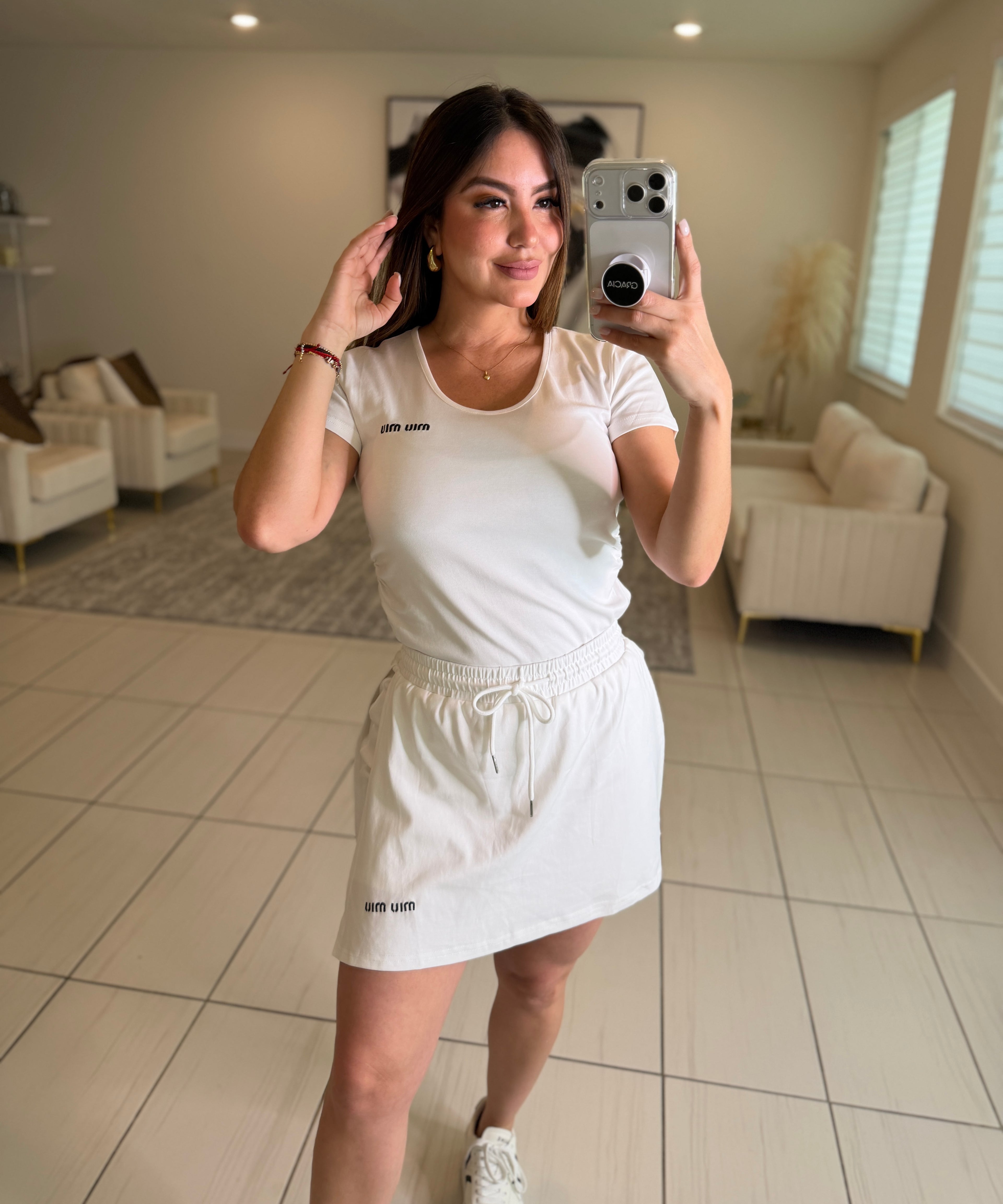 Iconic Tennis White Short Set