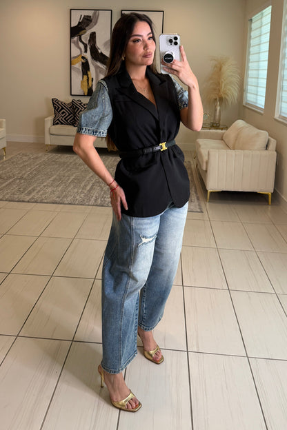 Everyday Muse Barrel Denim Pants