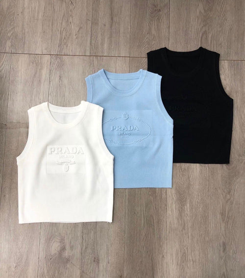 Iconic Knit Black Tank Top