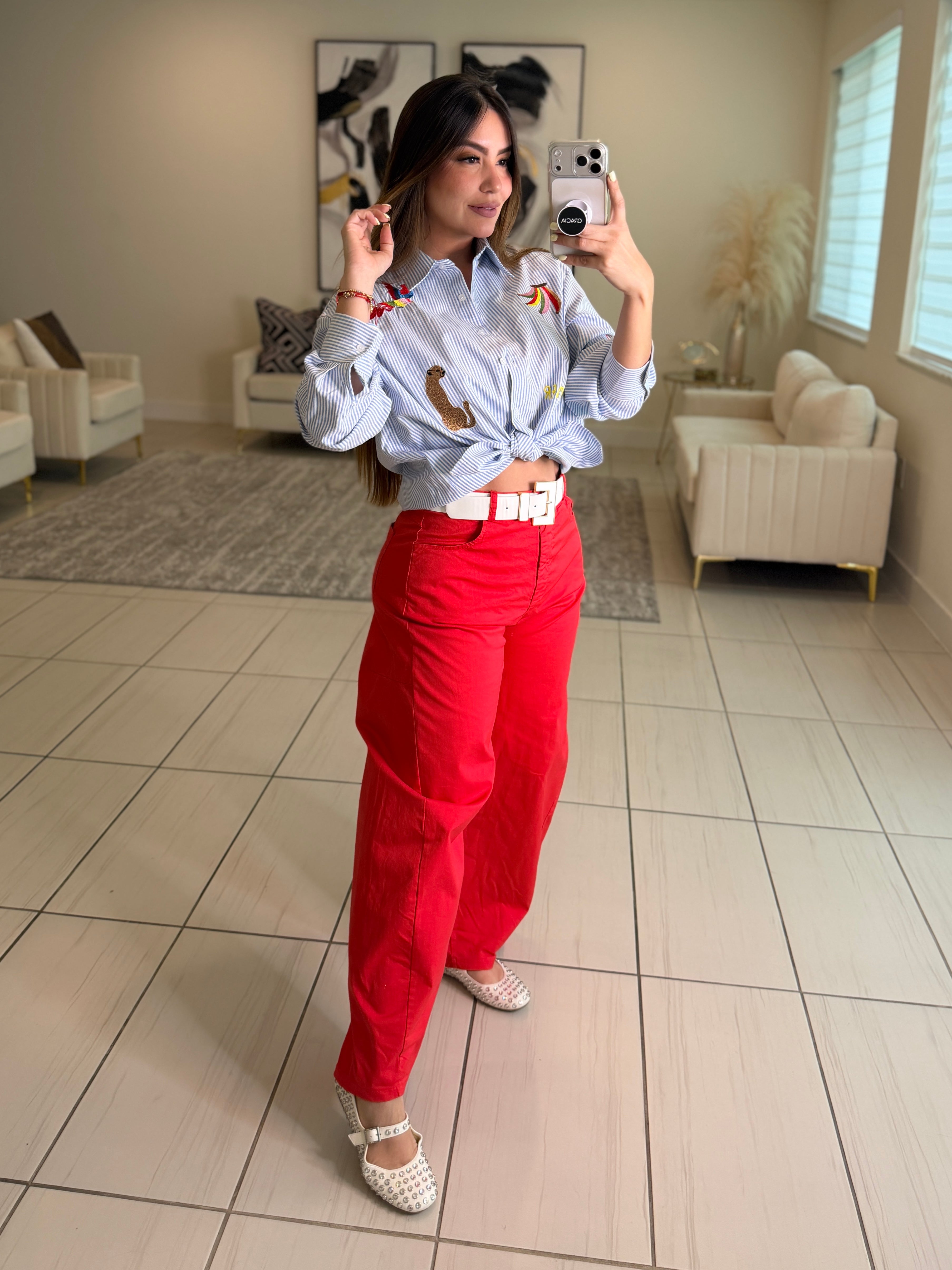 Summer Stripes Blue Shirt