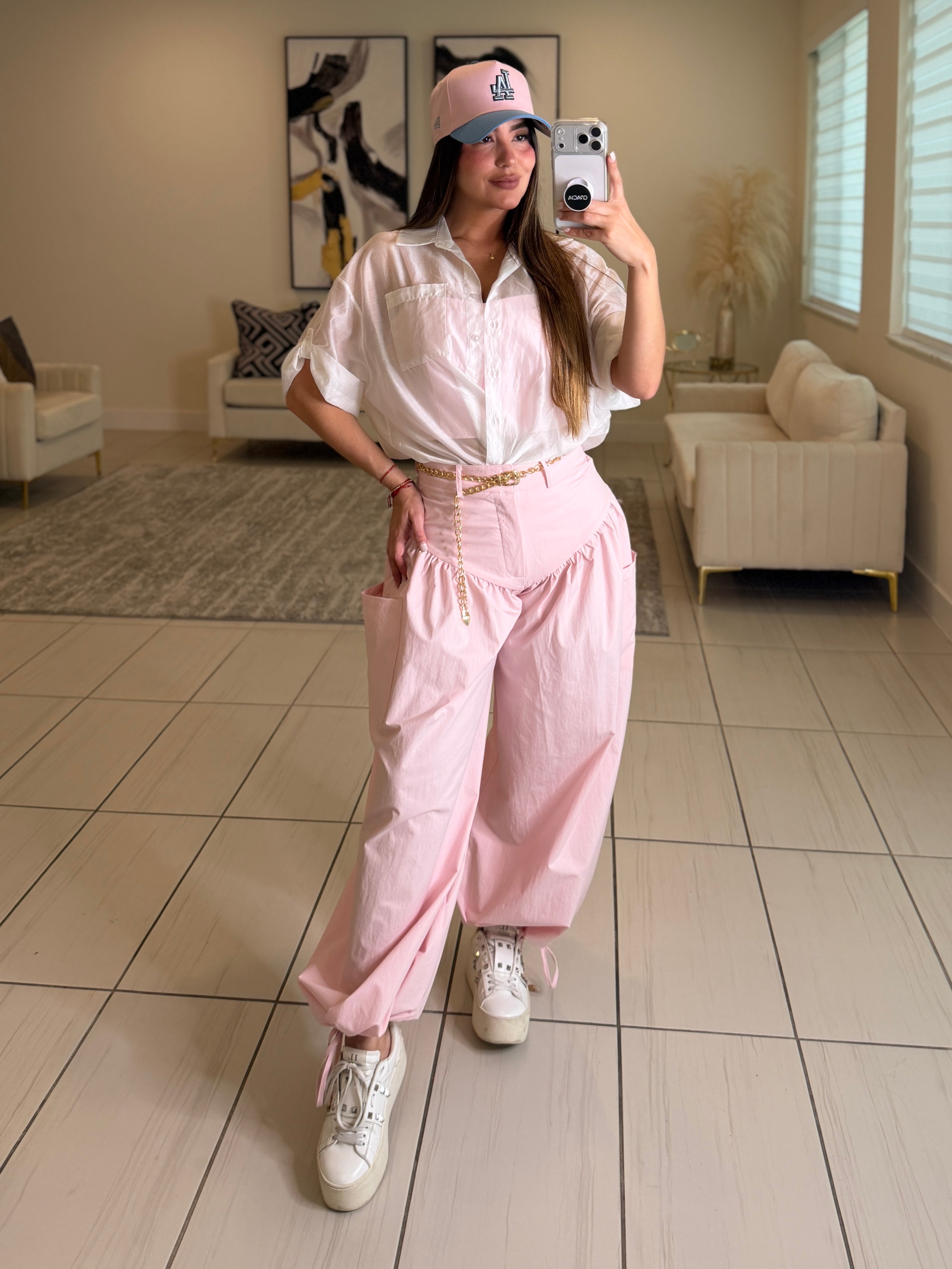 Divine Authority Pink Balloon Pant Set