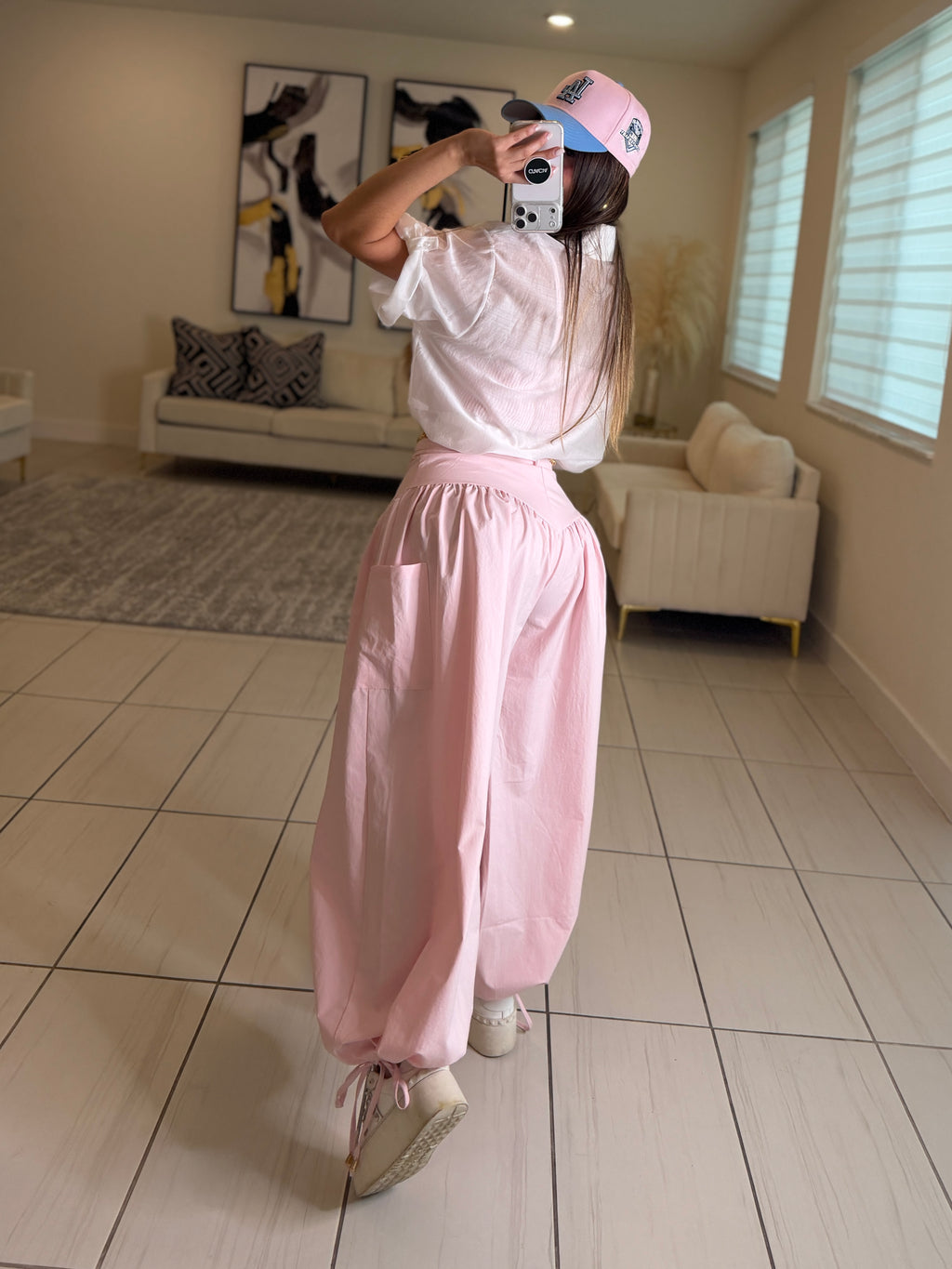 Divine Authority Pink Balloon Pant Set