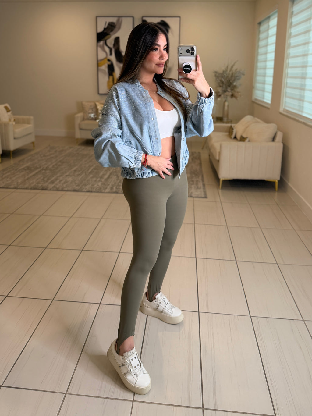 Power Sculpt Olive Green Leggings