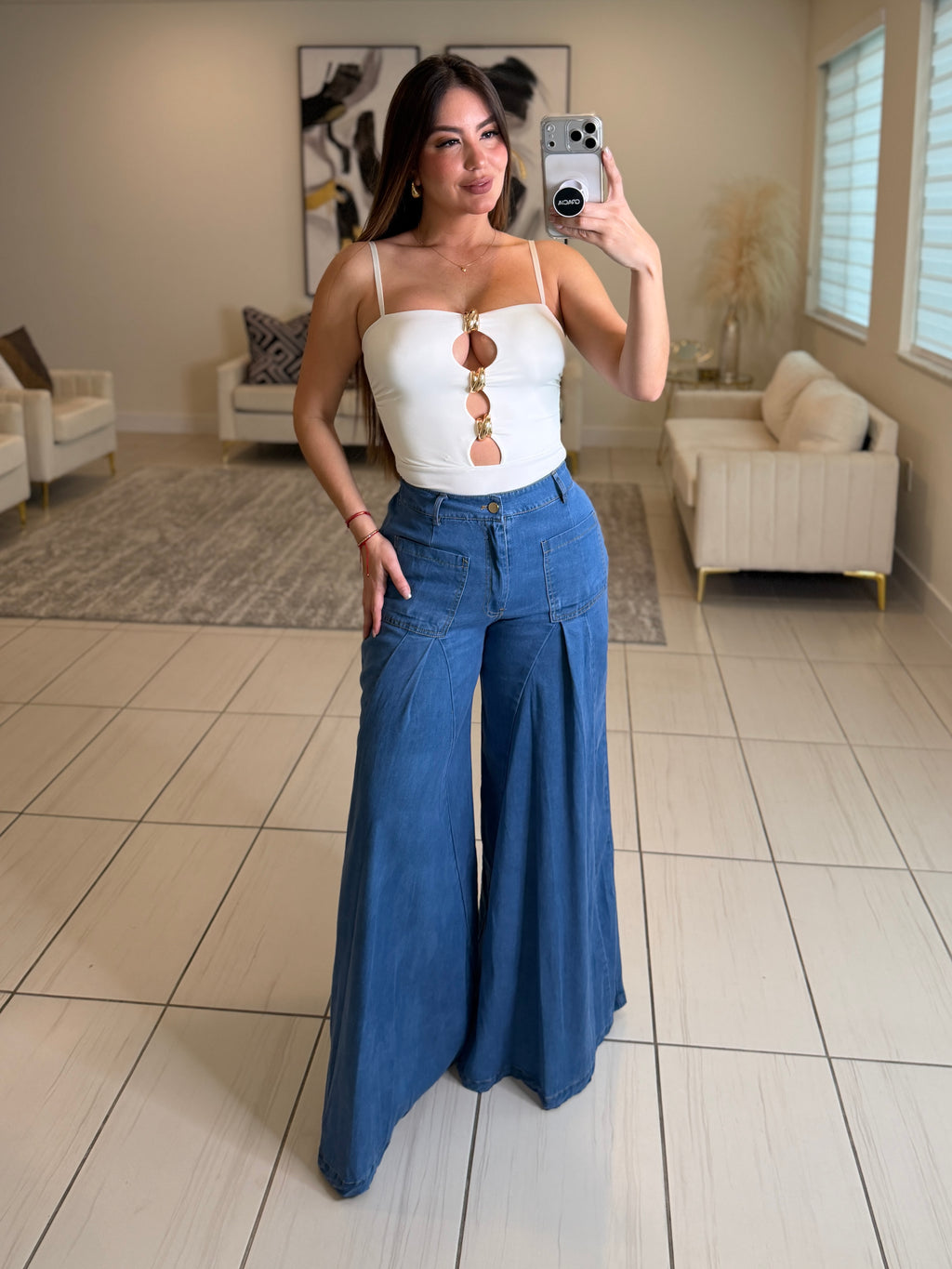 Sculpted Ease White Bodysuit