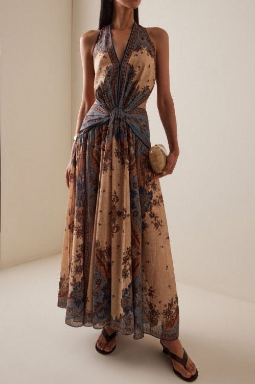Ascension Plunge Halter Dress