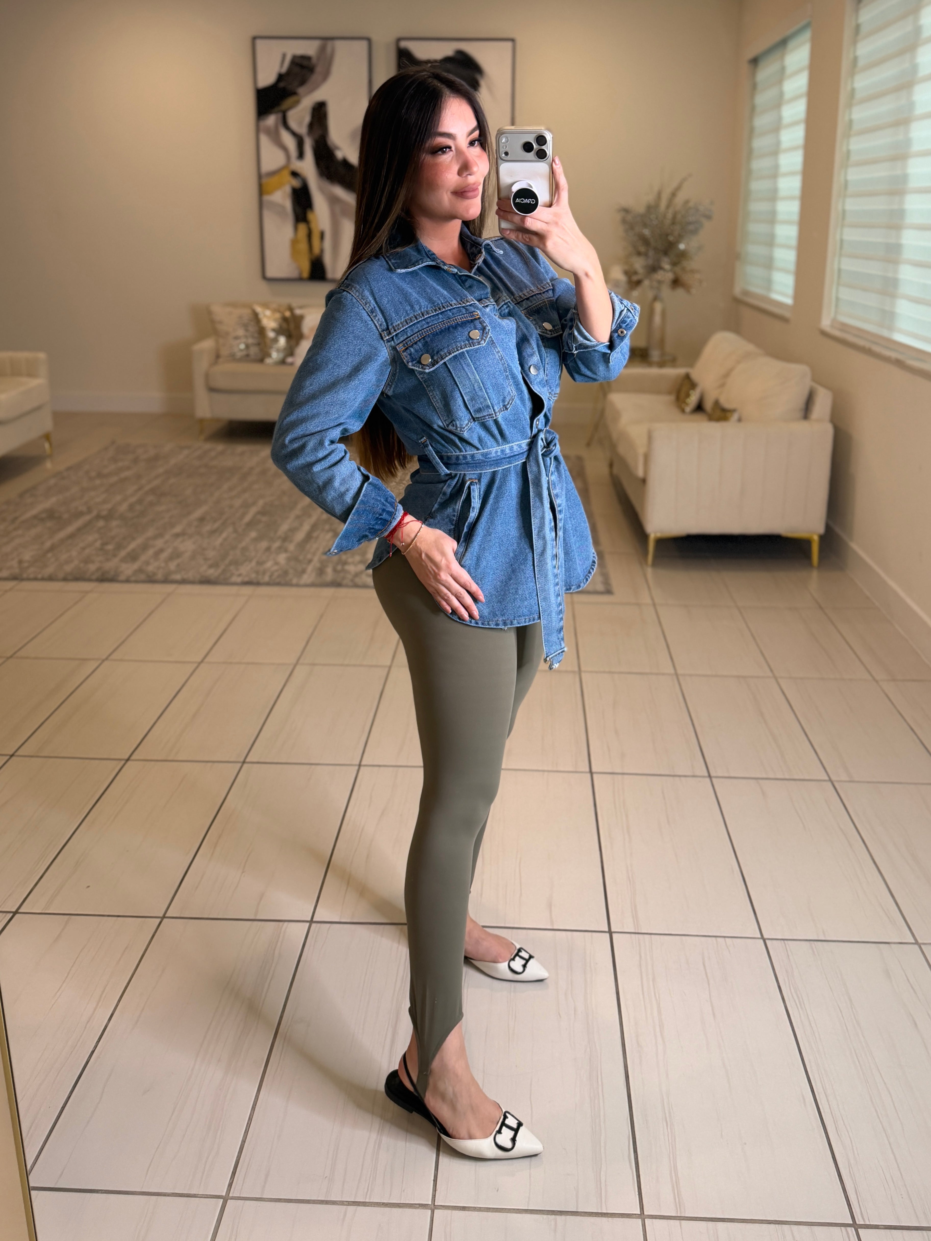 Power Sculpt Olive Green Leggings