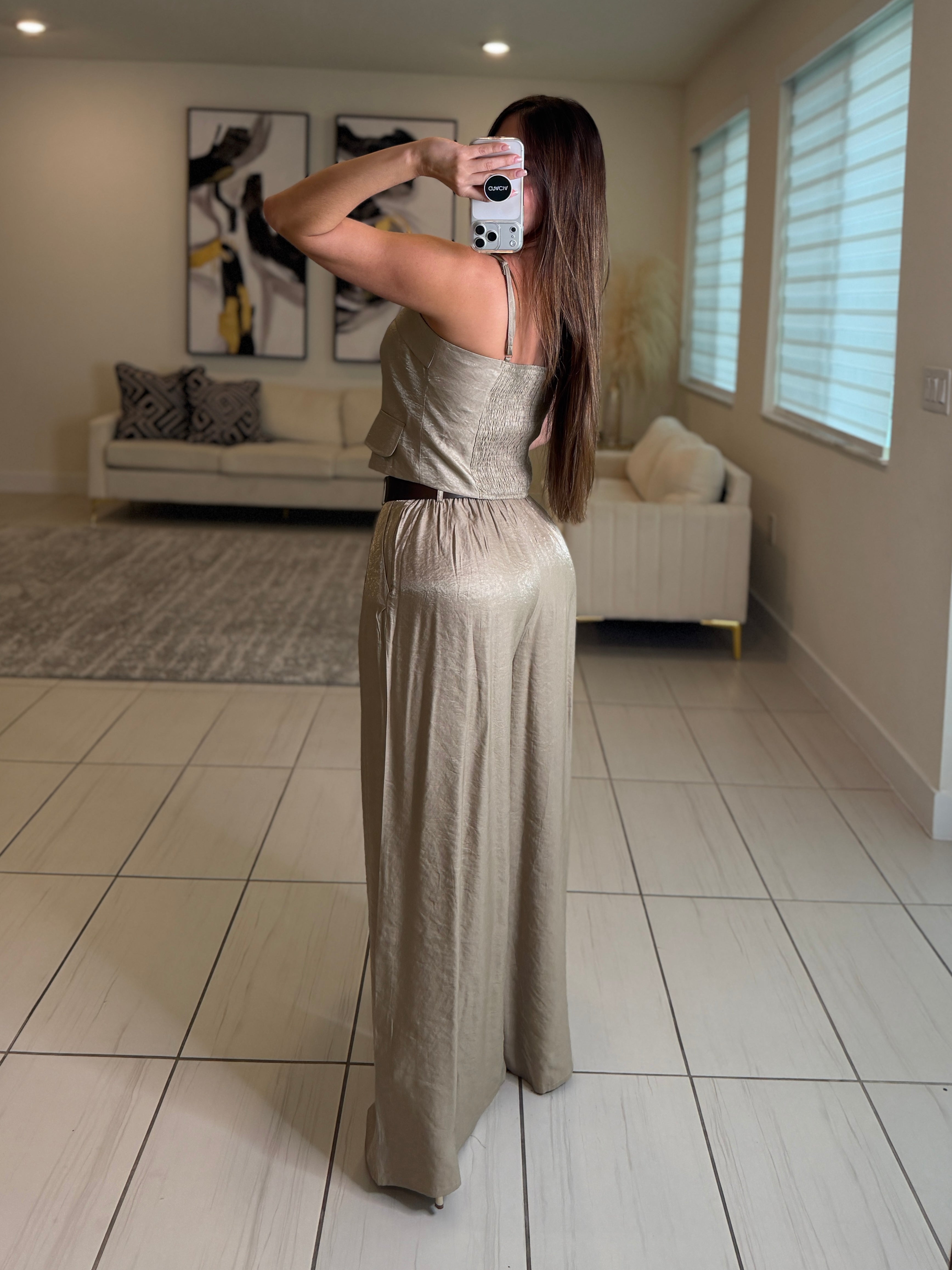 Cabana Muse Taupe Pant Set