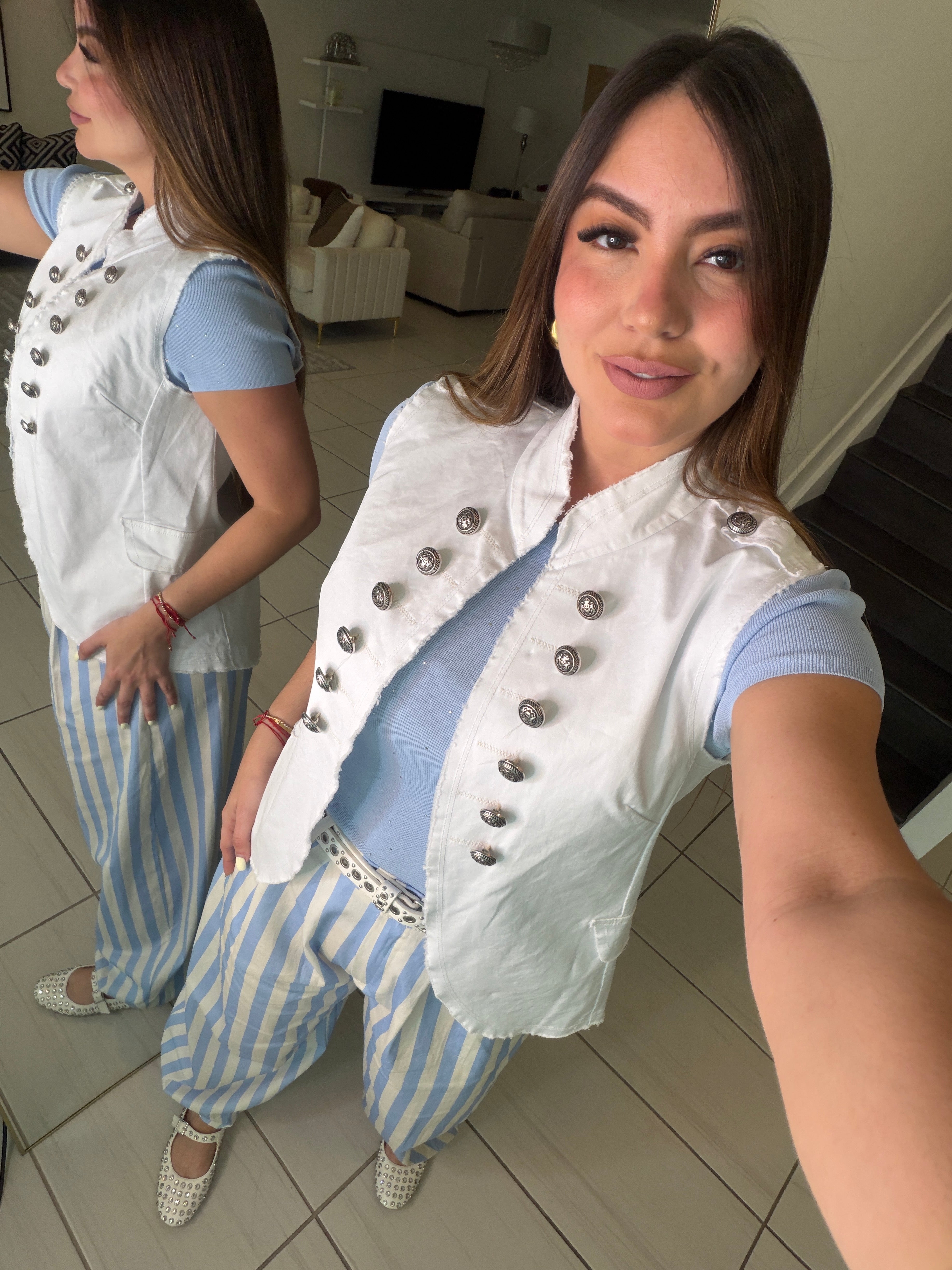 Napoleon White Vest Jacket