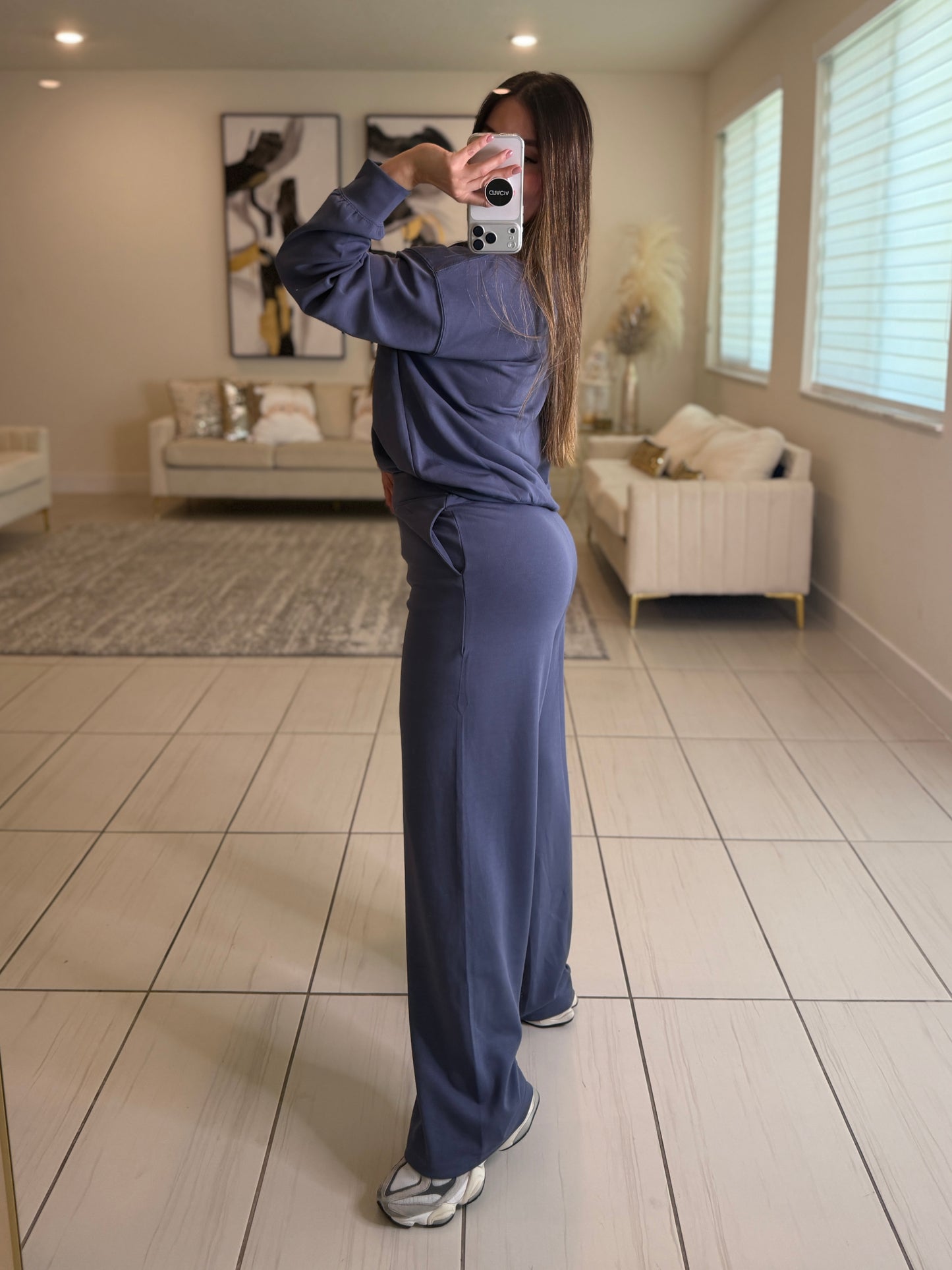 Iconic Halo Blue Pant Set