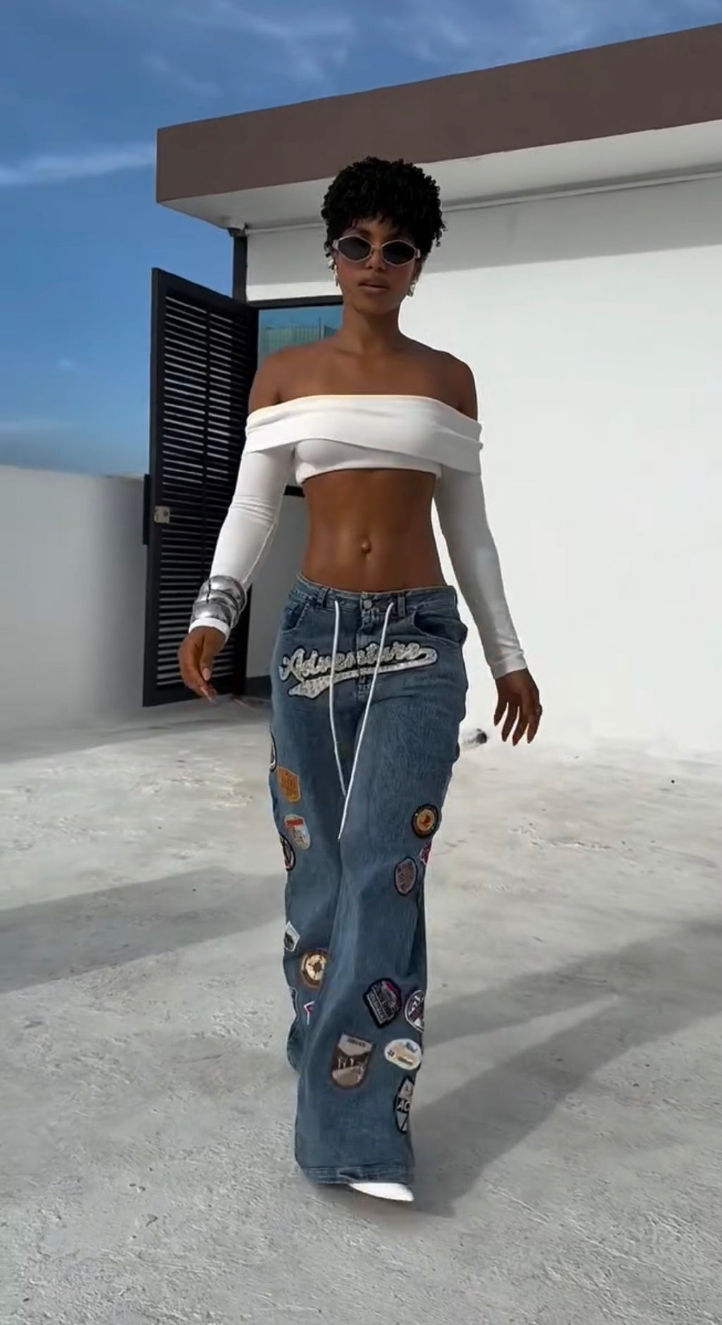 Stunning Patches Denim Pants