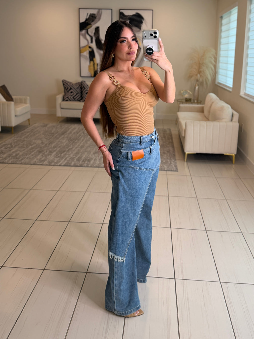 Empowered Feeling Denim Pants