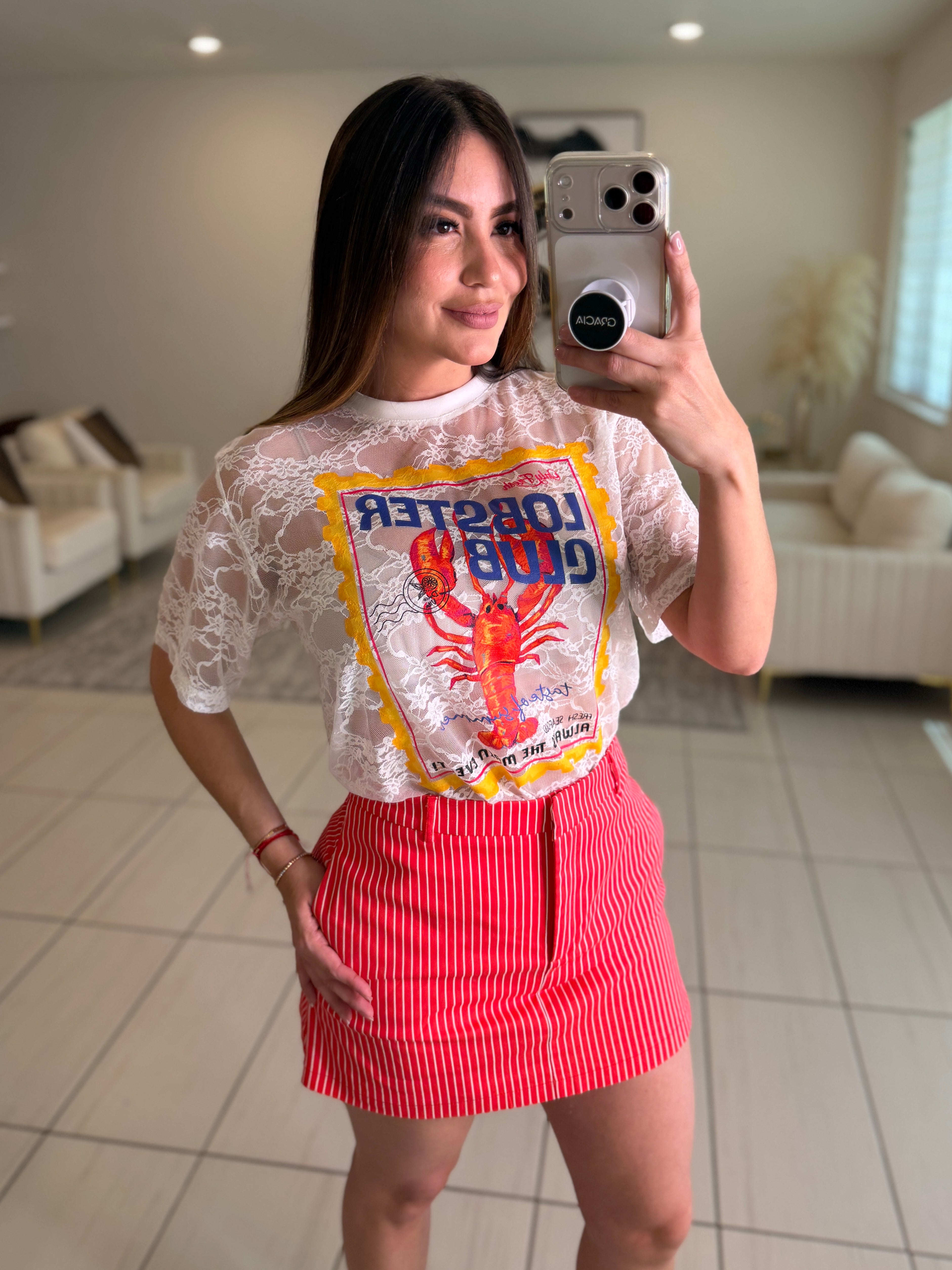 Lobster Club White Tshirt