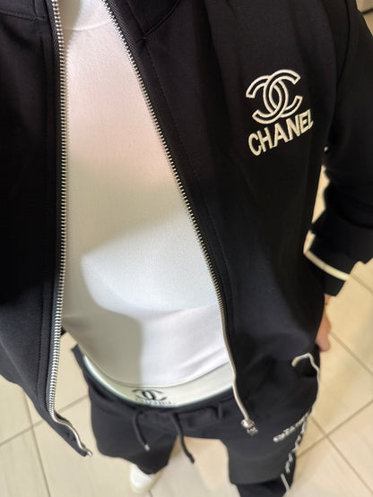 Iconic Structure Black Pants Set