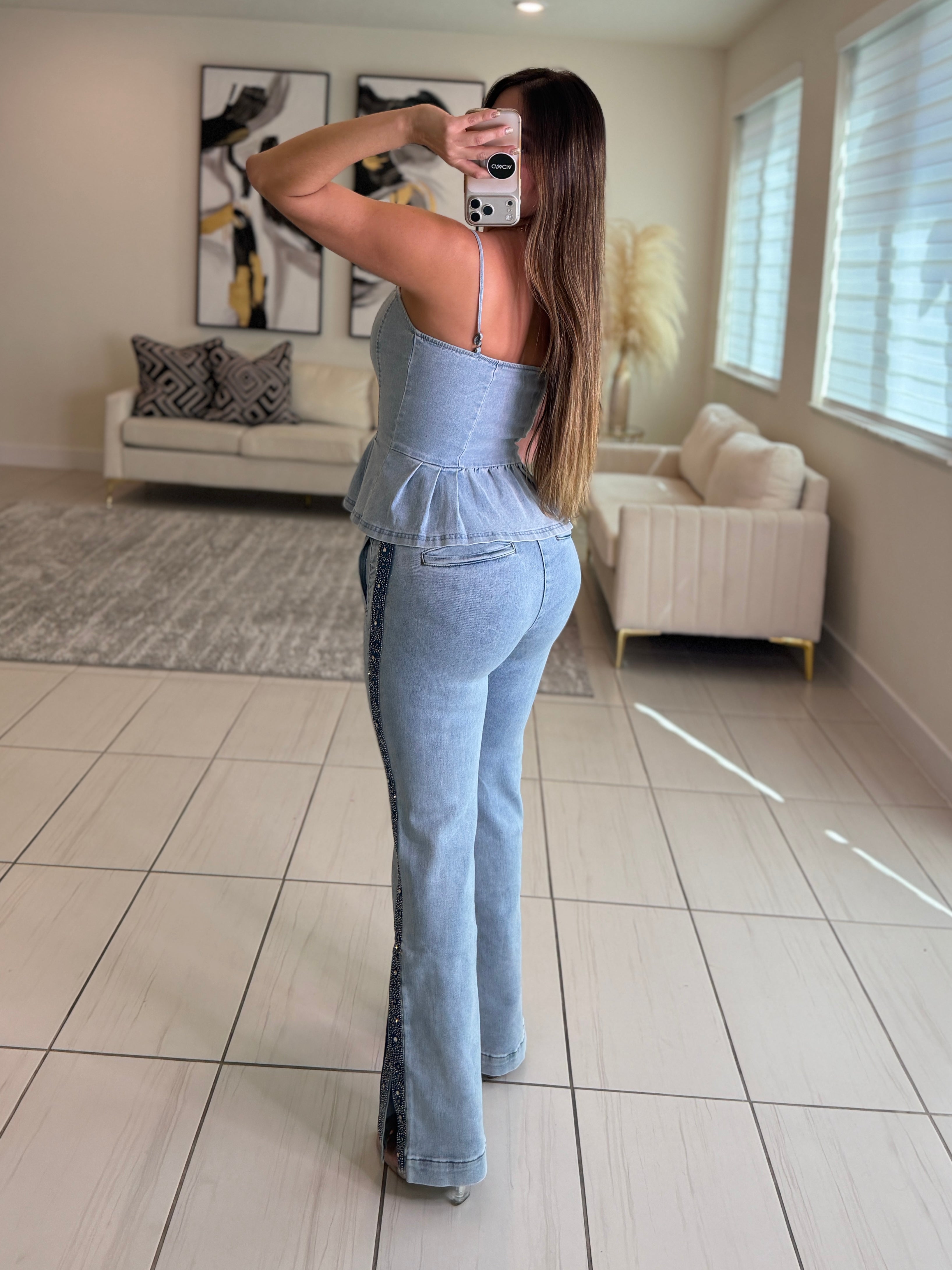 Charming Sparkles Denim Pants