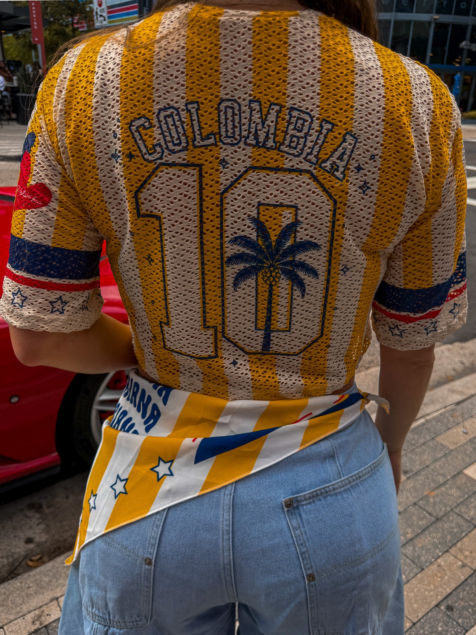 Colombiana Style Yellow CropTop Combo